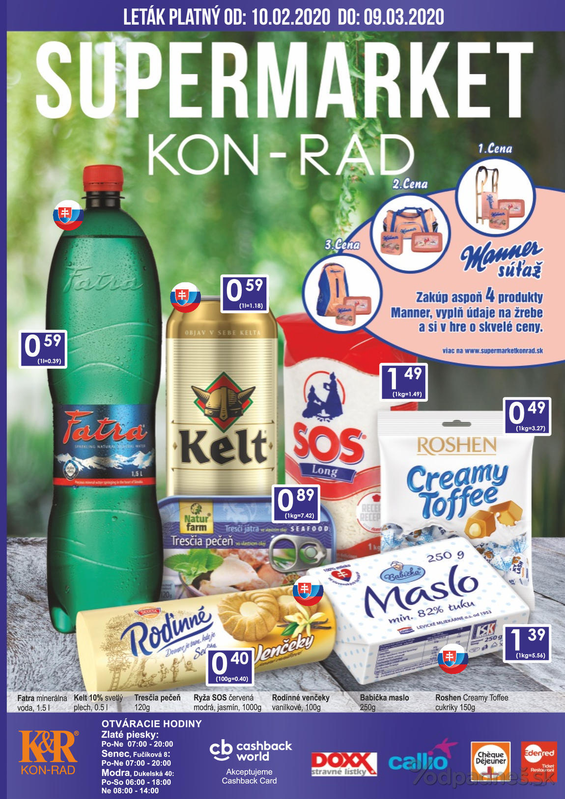 1. stránka KON - RAD letáku