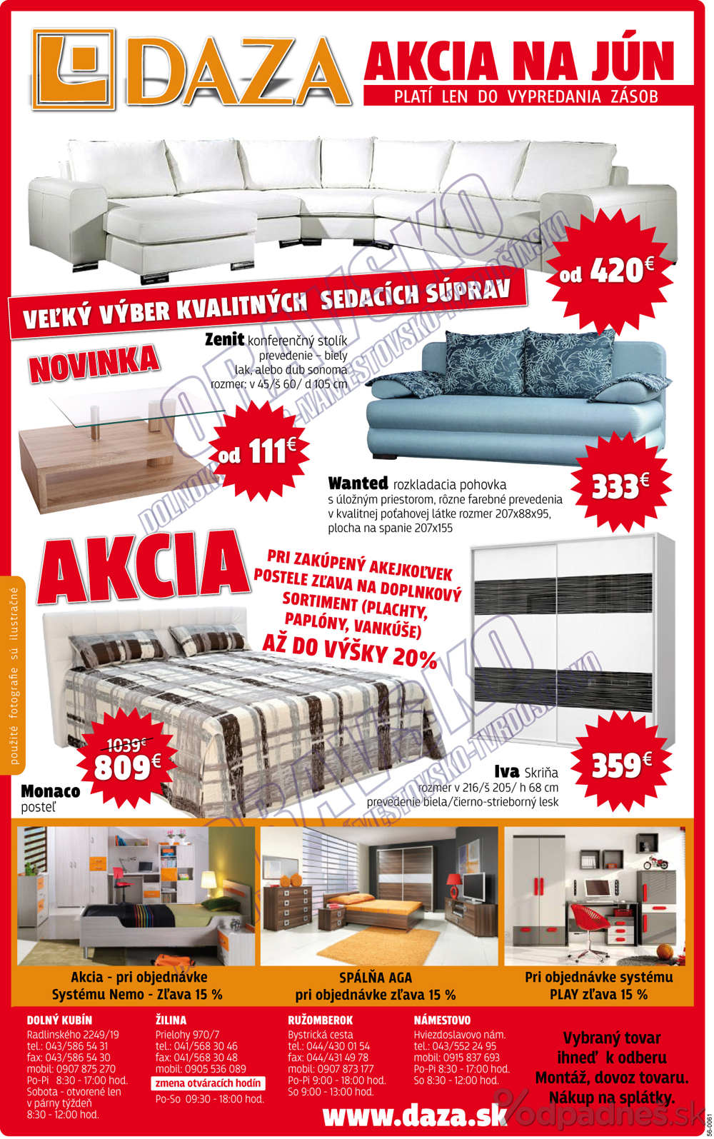 1. stránka DAZA letáku