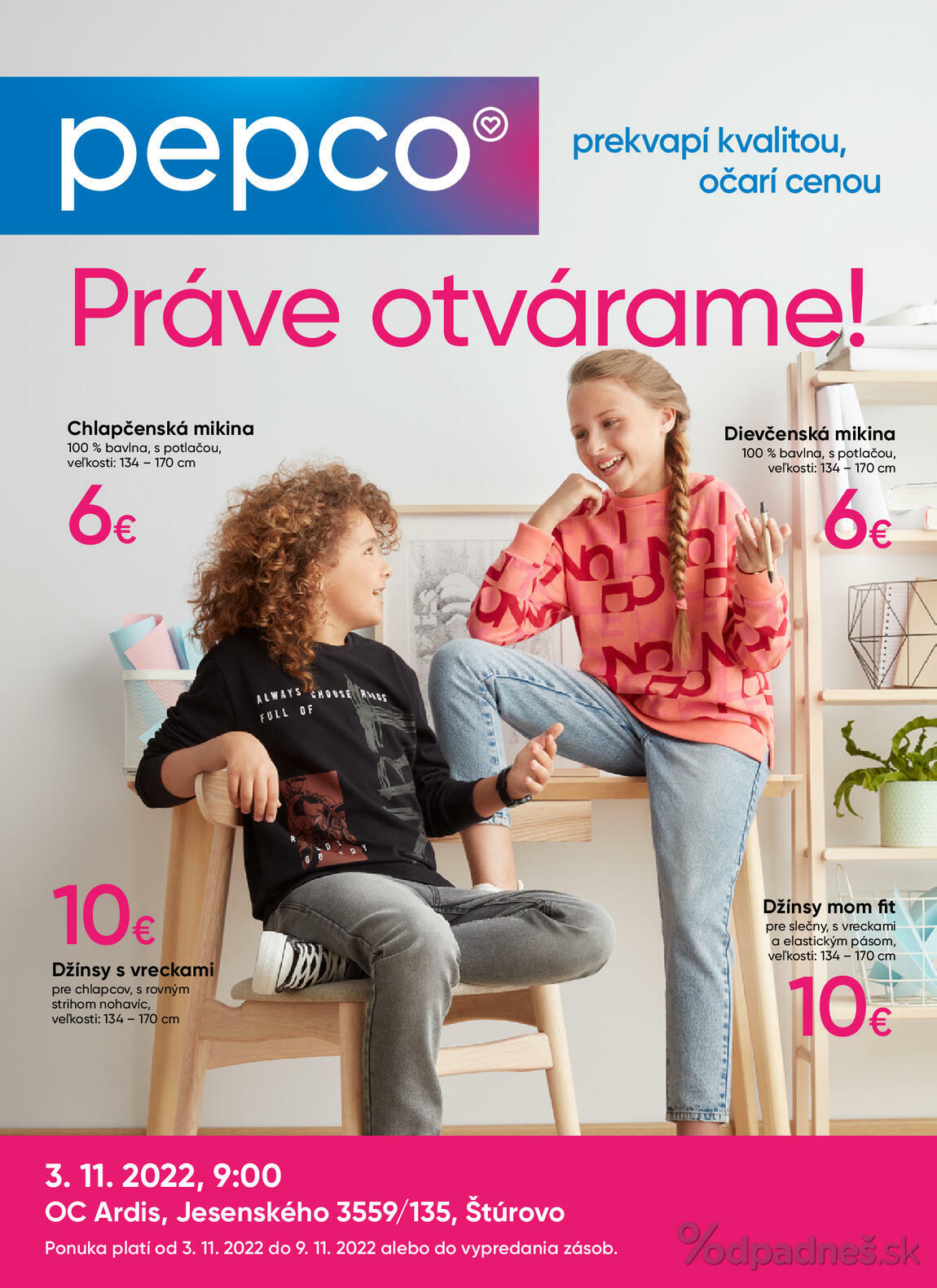 1. stránka Pepco letáku