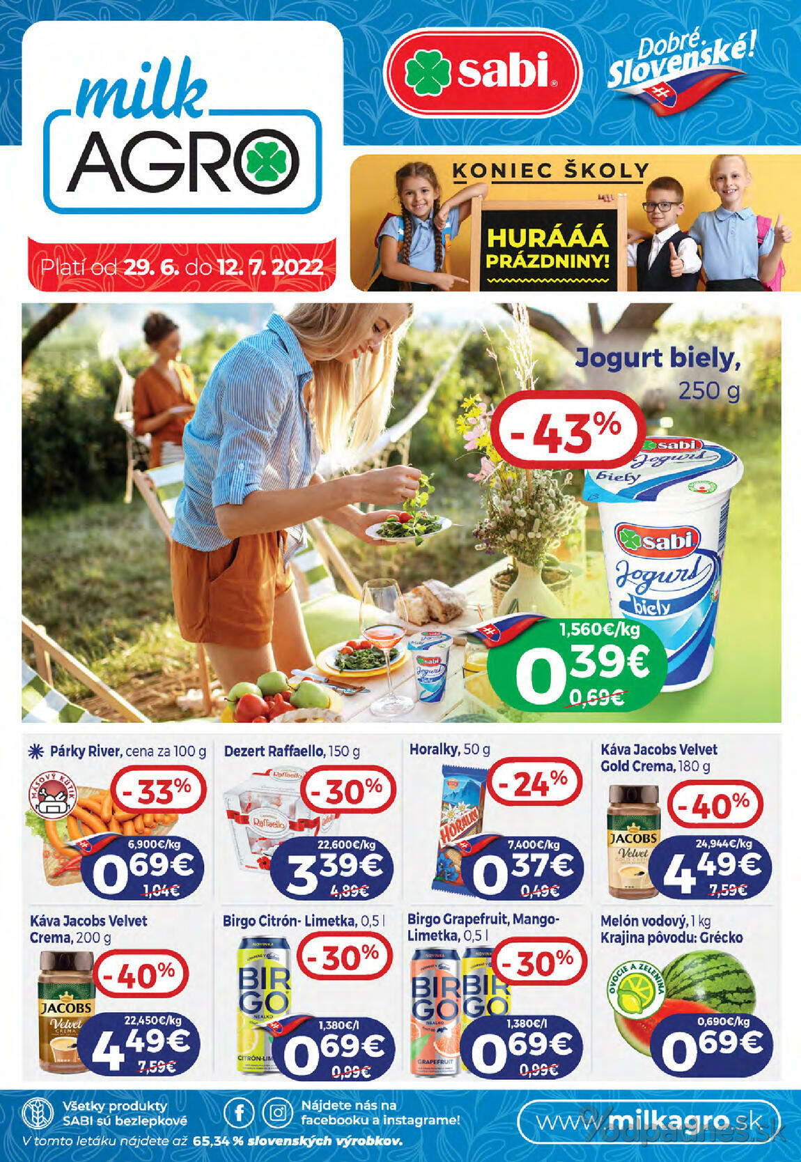 1. stránka Milk agro letáku