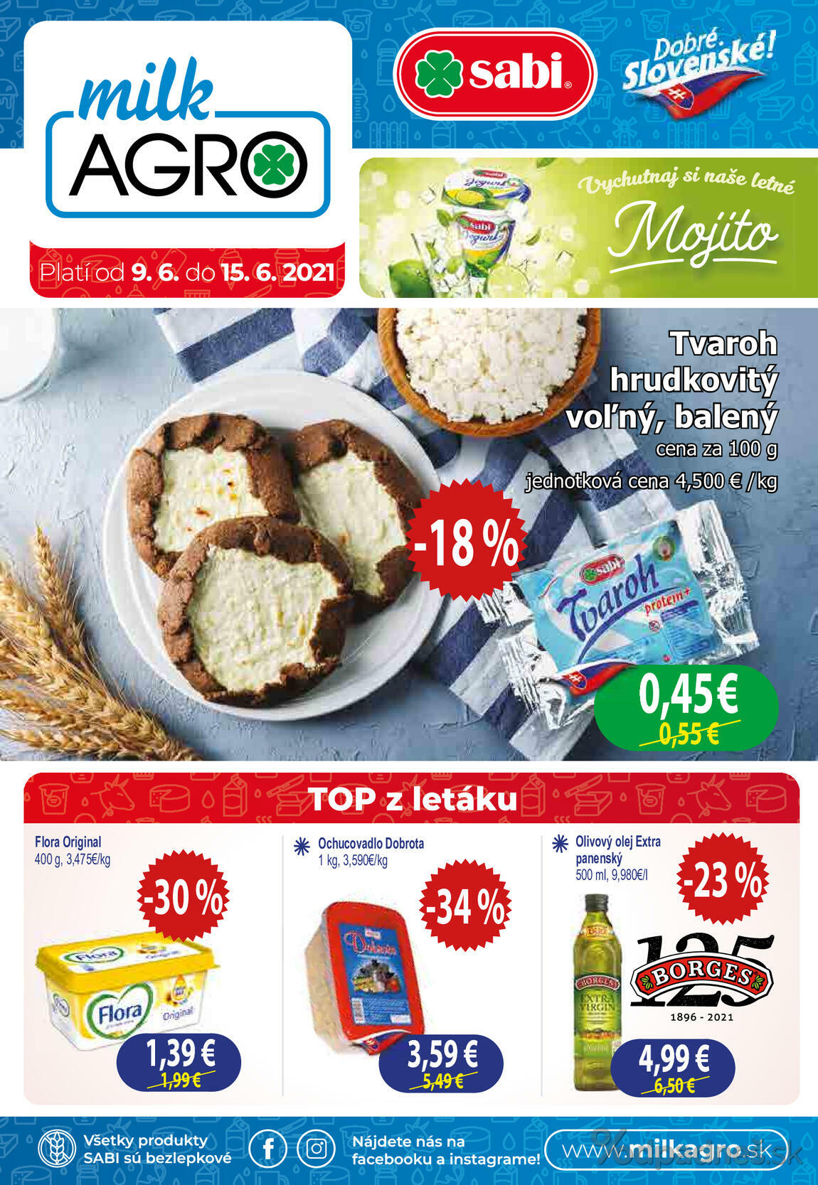 1. stránka Milk agro letáku