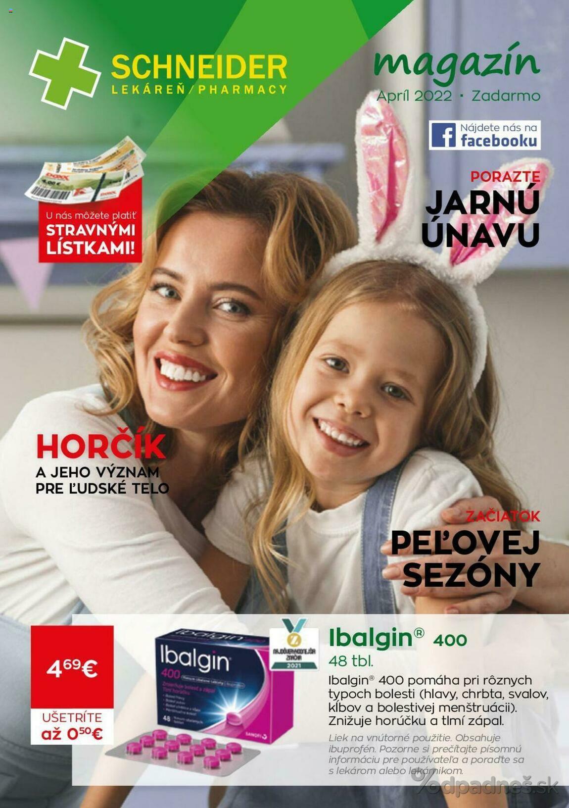 1. stránka Lekáreň Schneider letáku