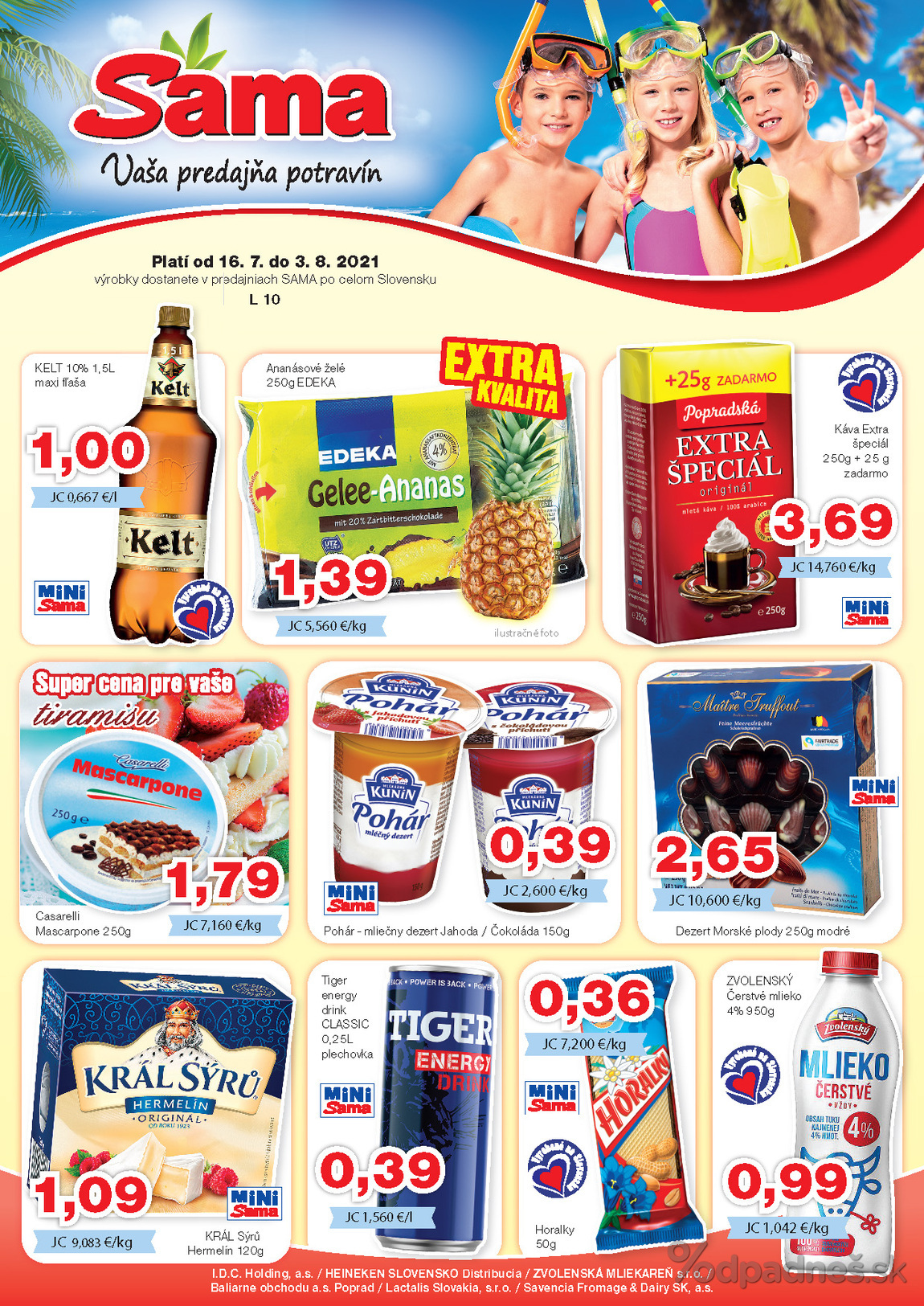 1. stránka SAMA Plus letáku