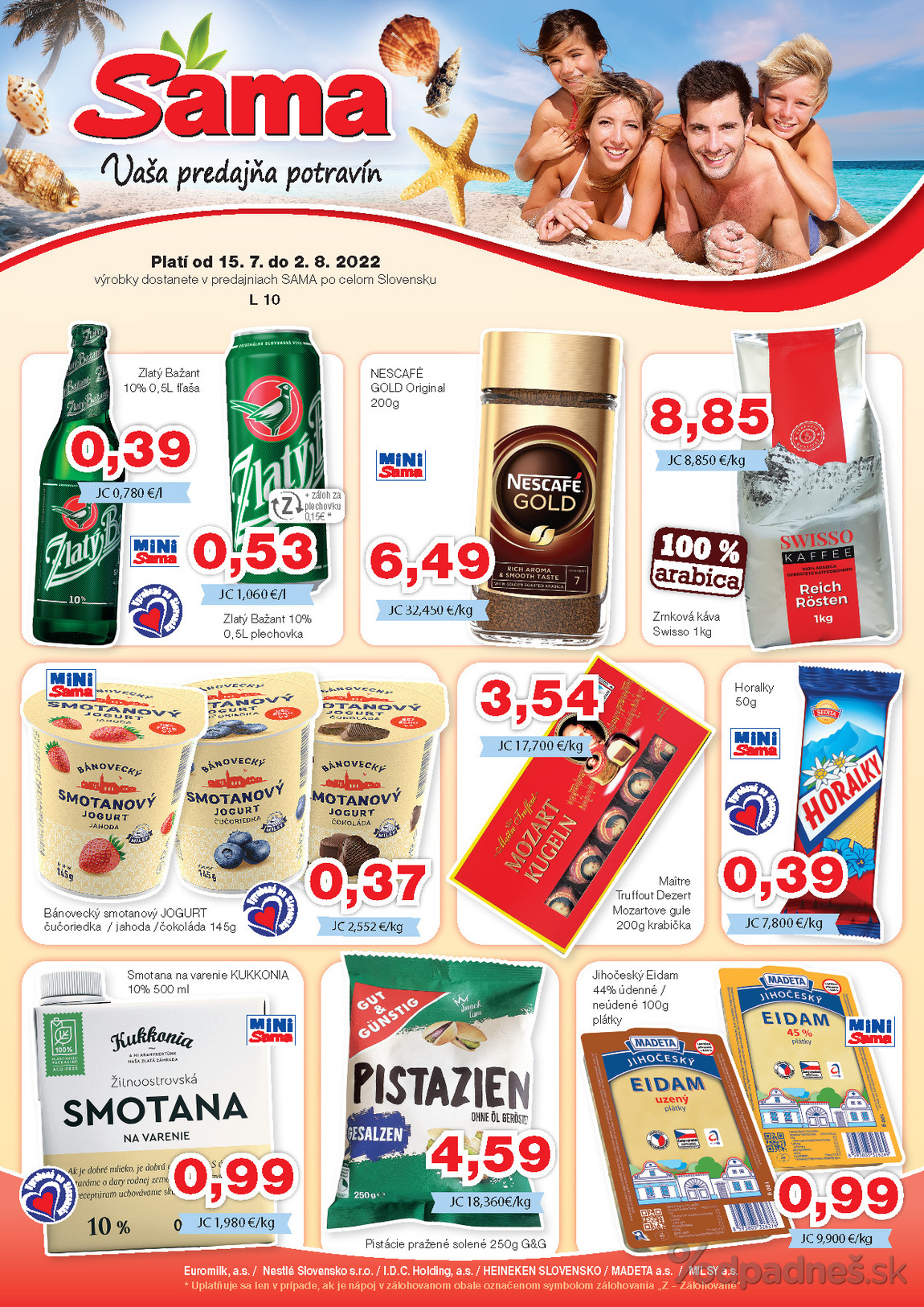 1. stránka SAMA Plus letáku