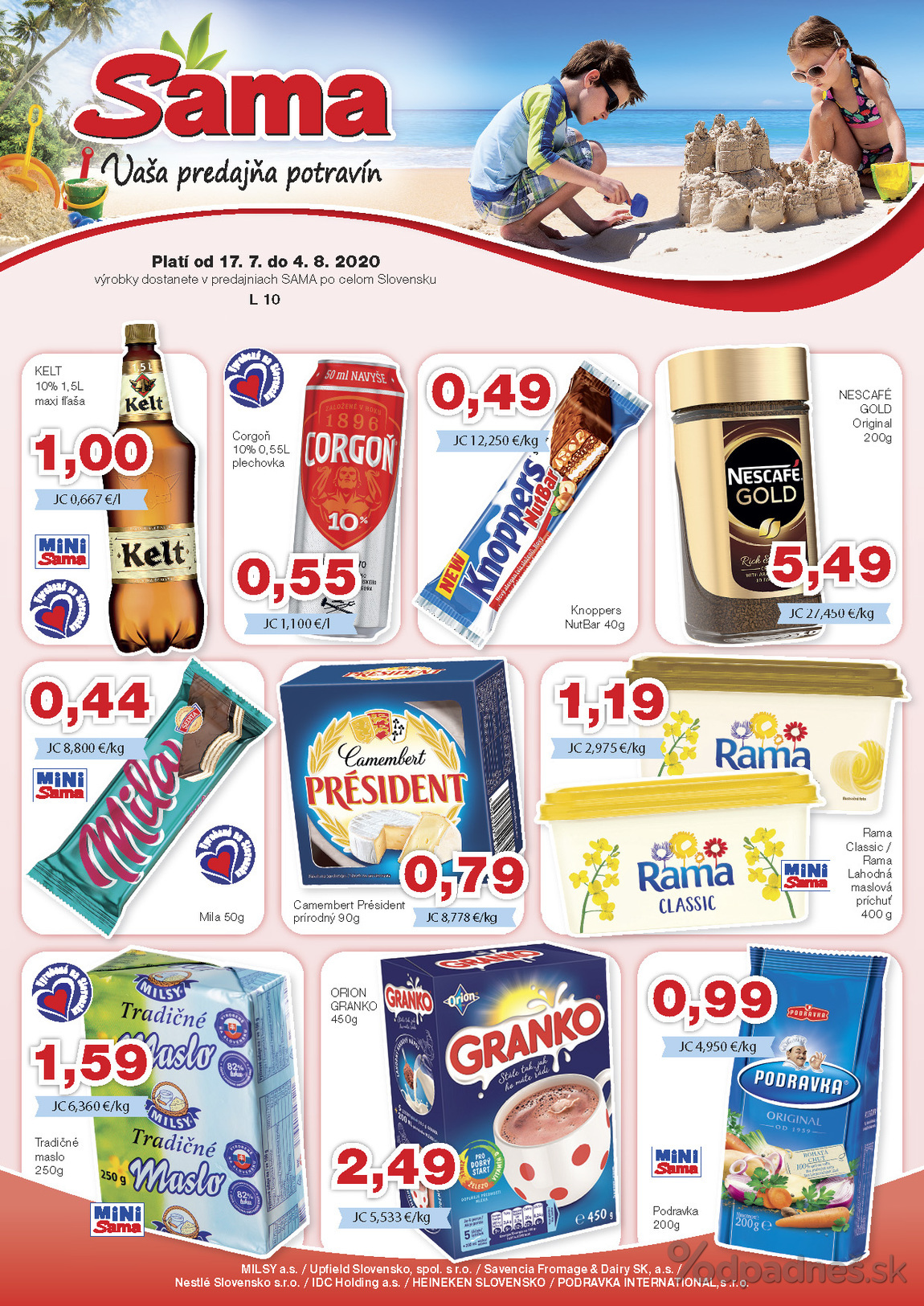 1. stránka SAMA Plus letáku