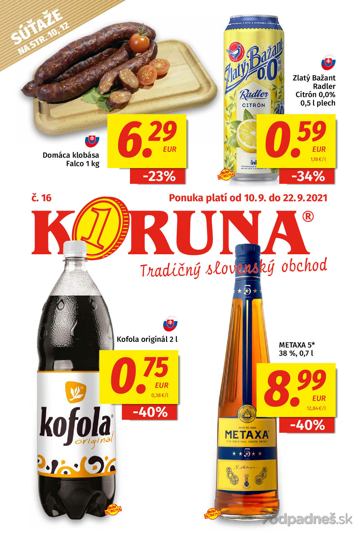 1. stránka Koruna letáku