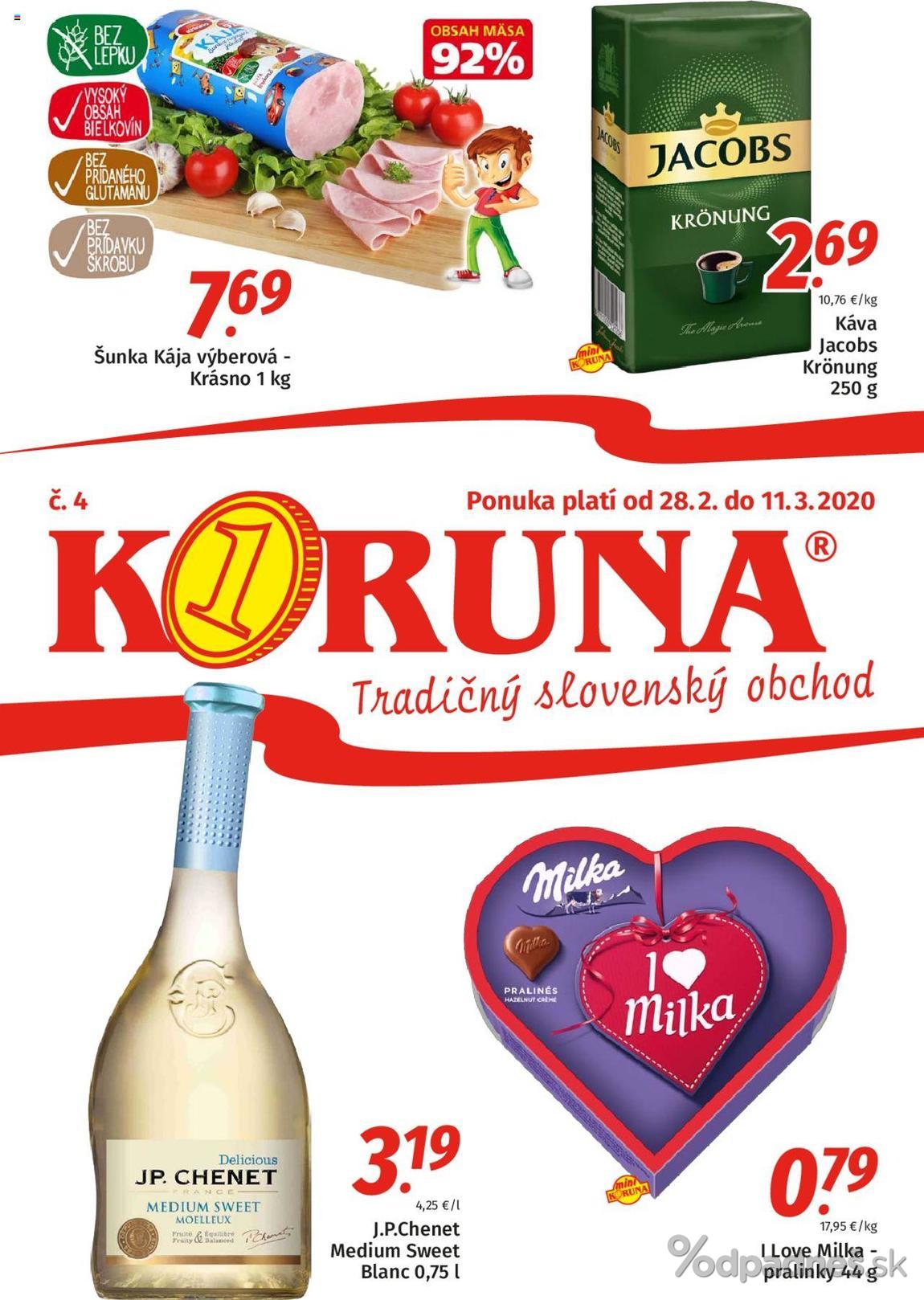 1. stránka Koruna letáku