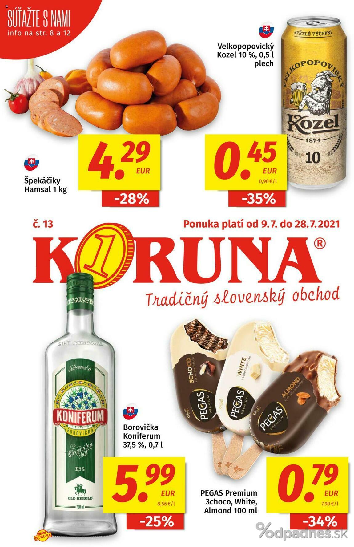1. stránka Koruna letáku
