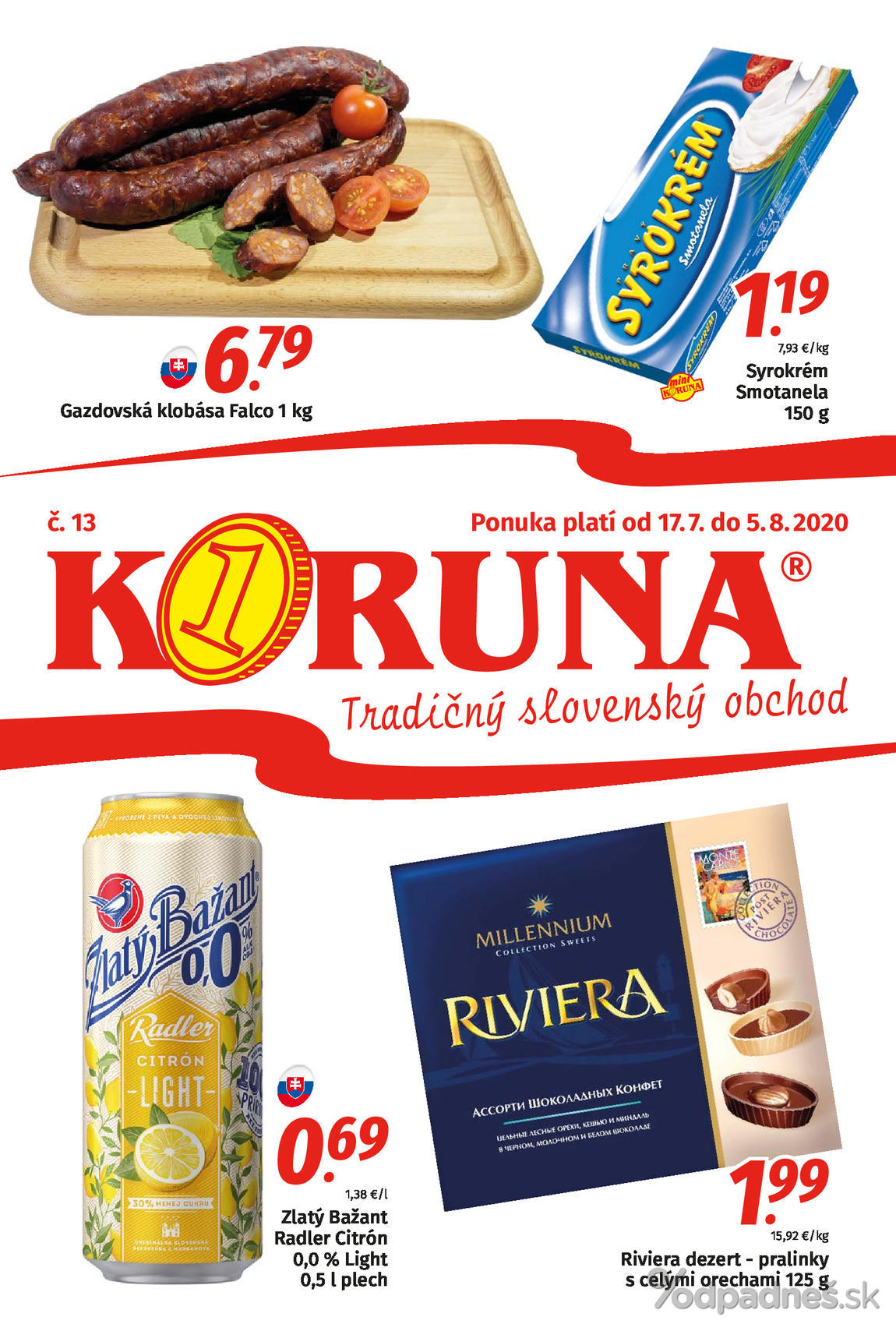 1. stránka Koruna letáku