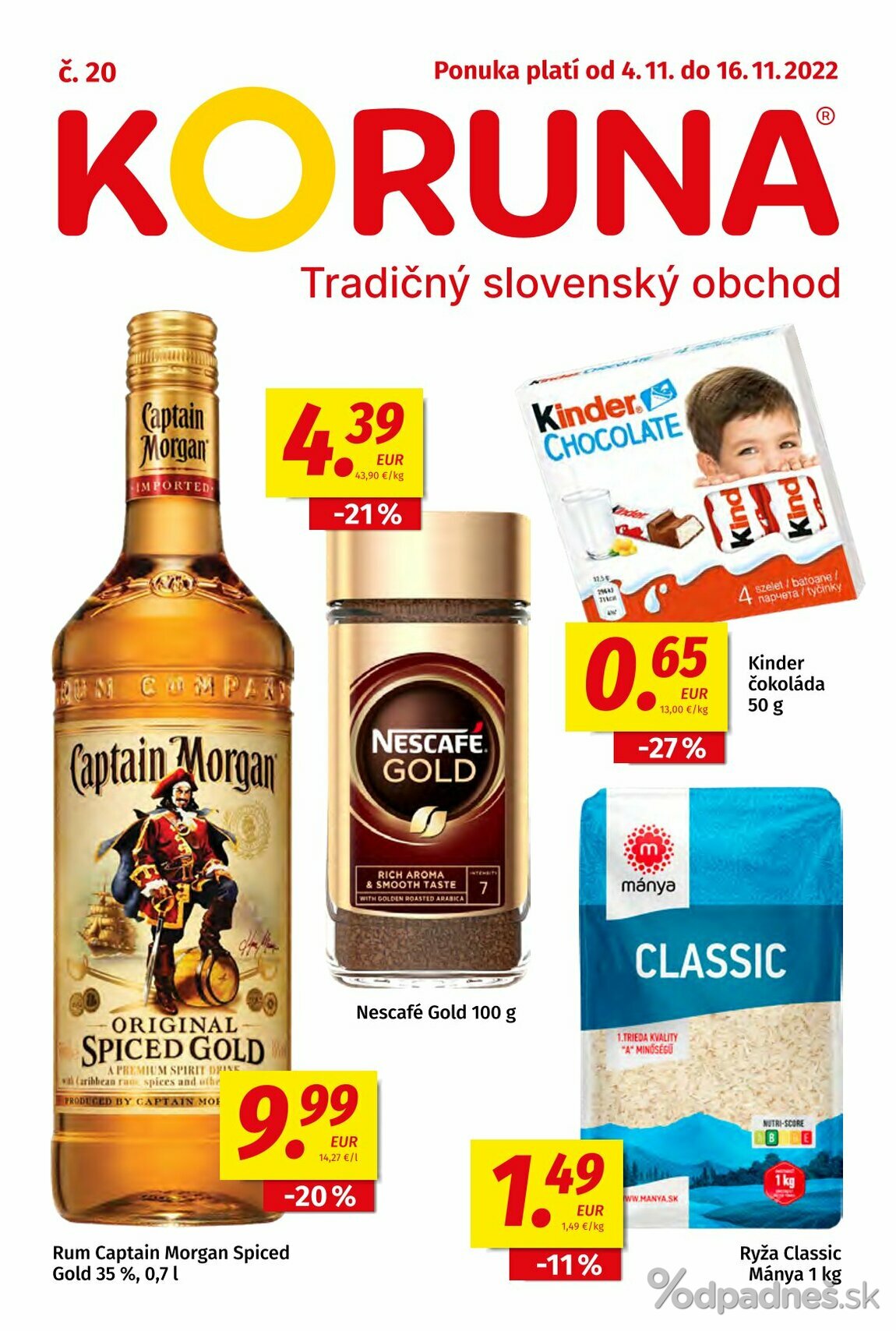 1. stránka Koruna letáku