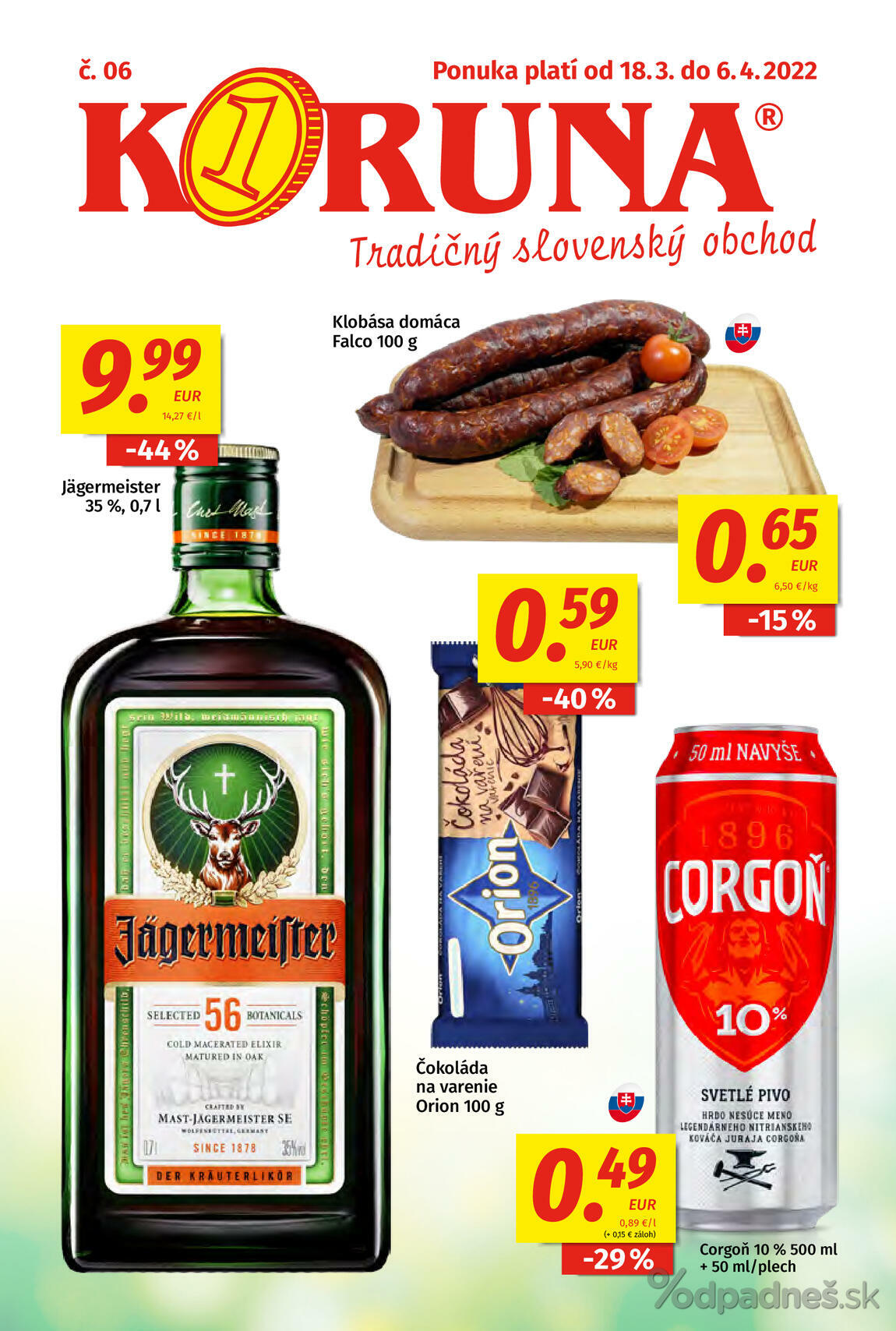 1. stránka Koruna letáku