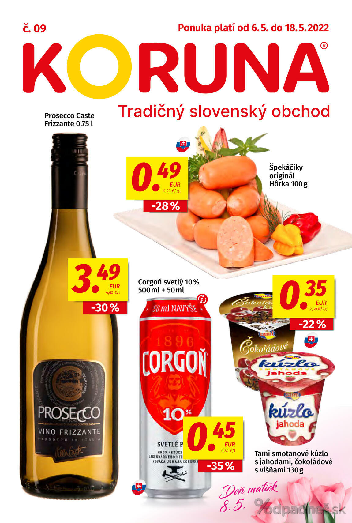 1. stránka Koruna letáku