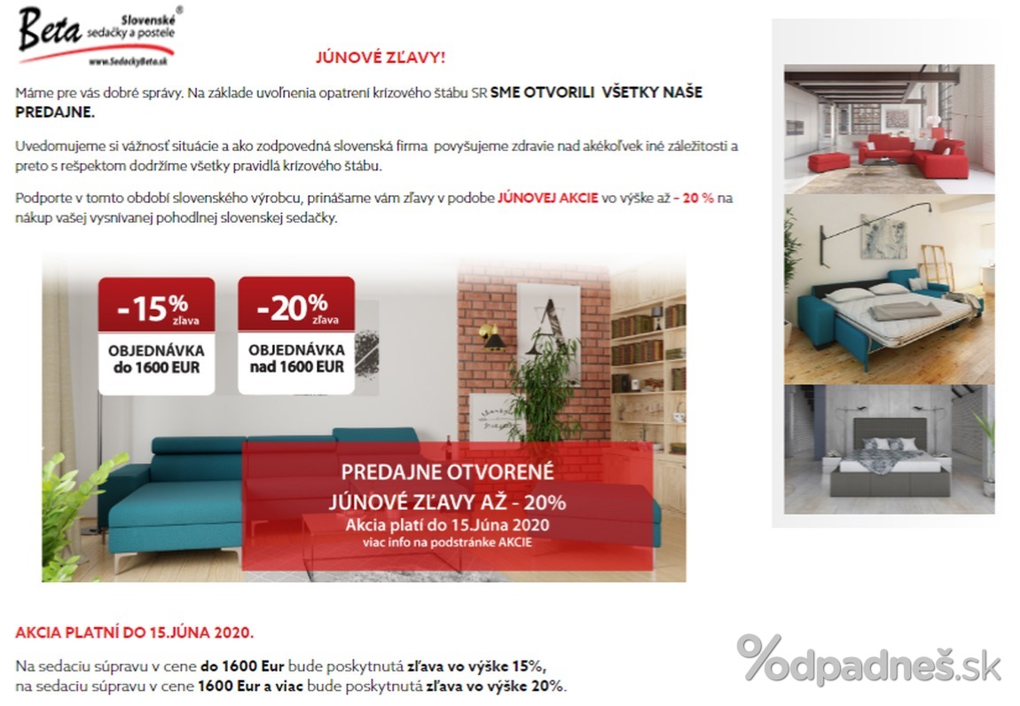 1. stránka BETA Trenčín letáku