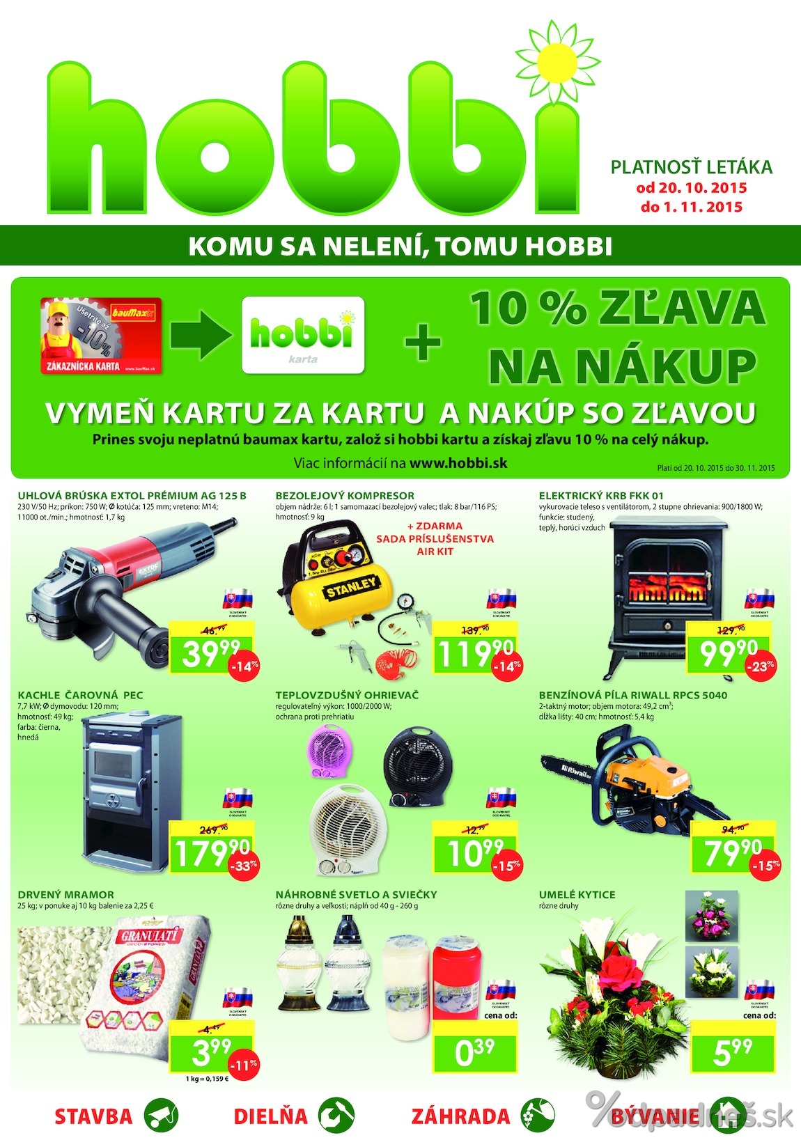 1. stránka Hobbi letáku