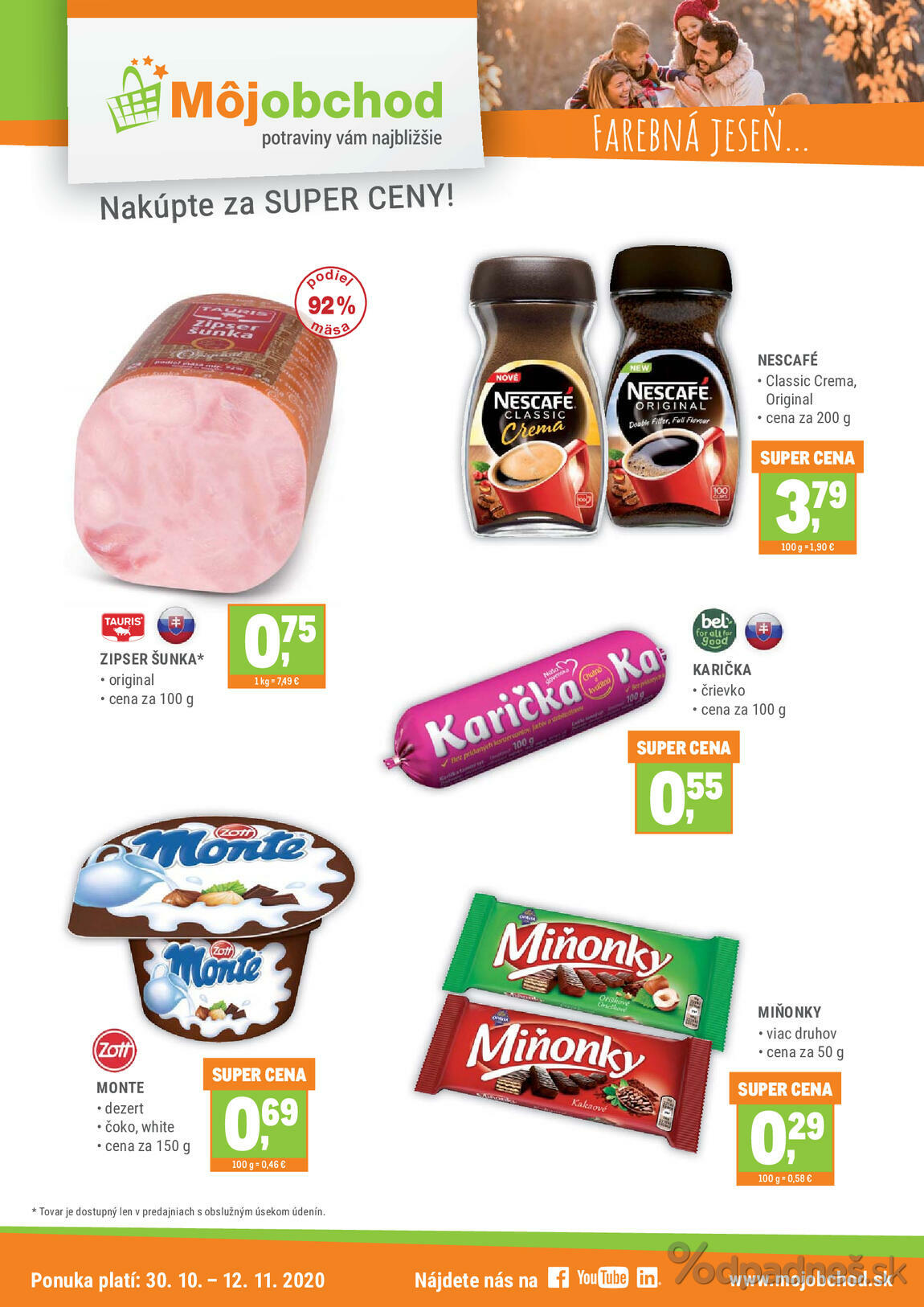 1. stránka Môjobchod letáku