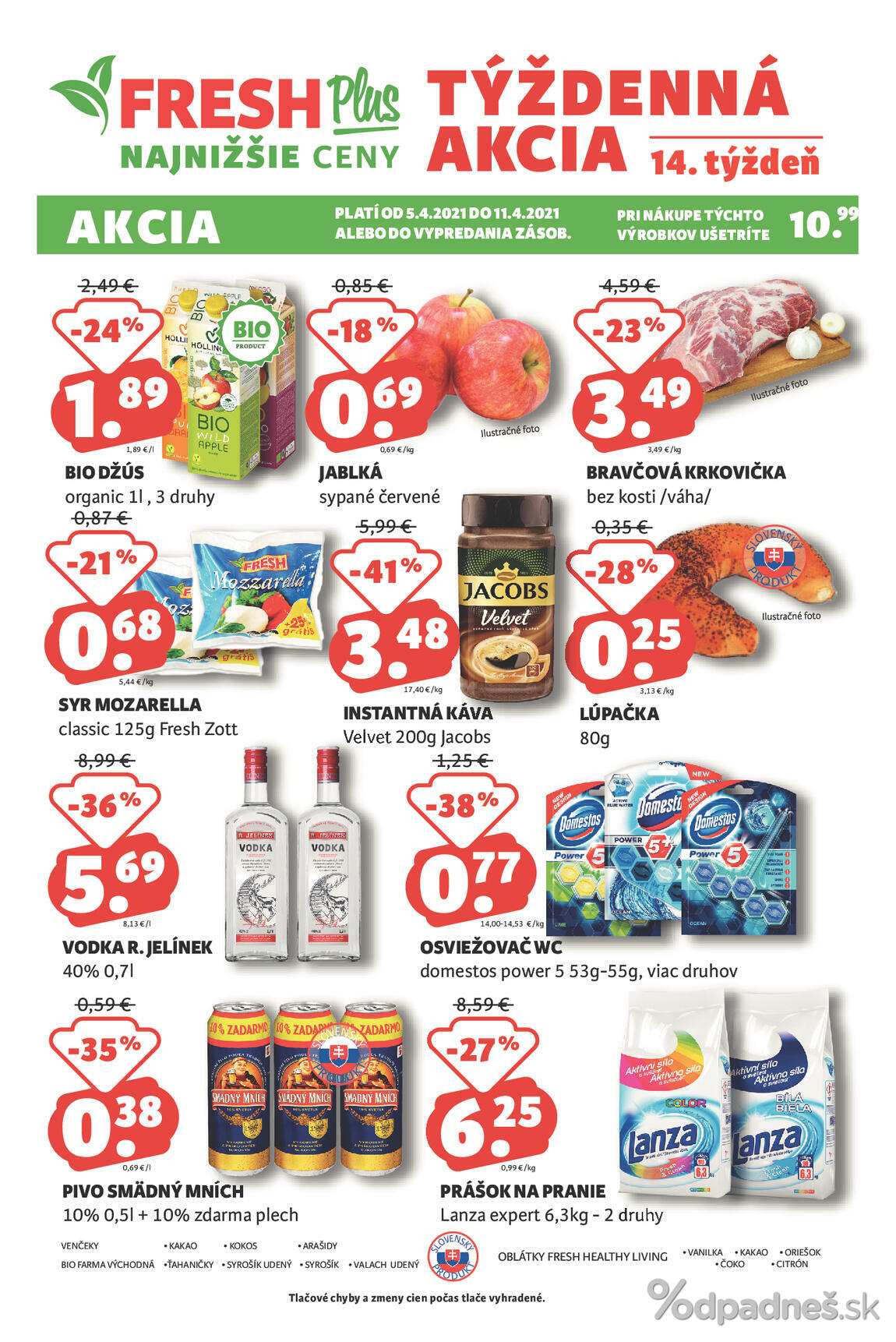 1. stránka Fresh letáku
