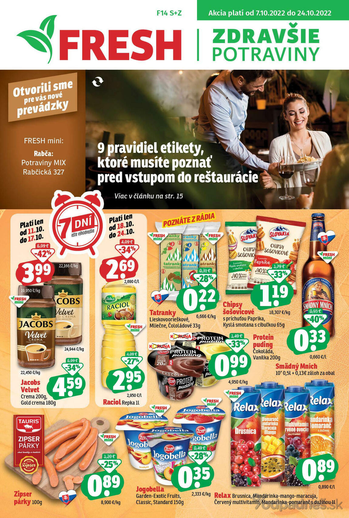 1. stránka Fresh letáku