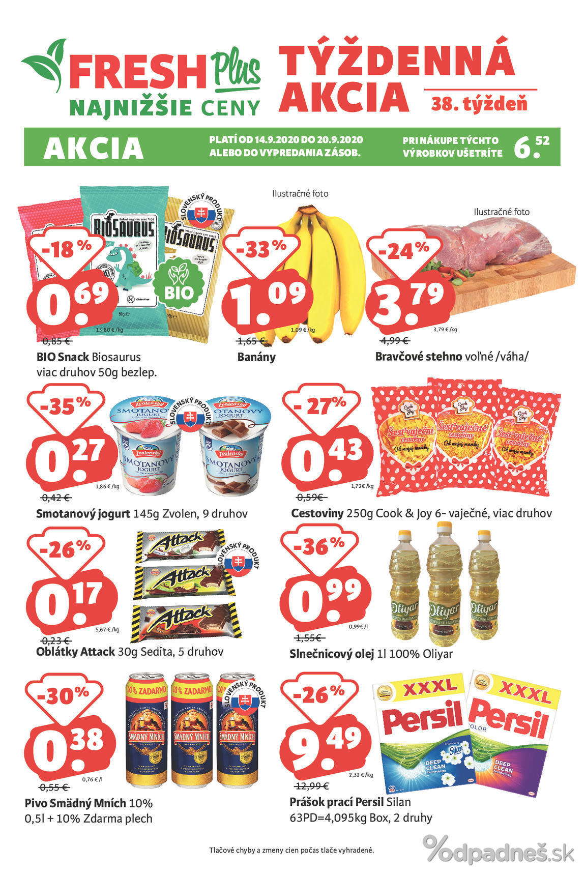 1. stránka Fresh letáku