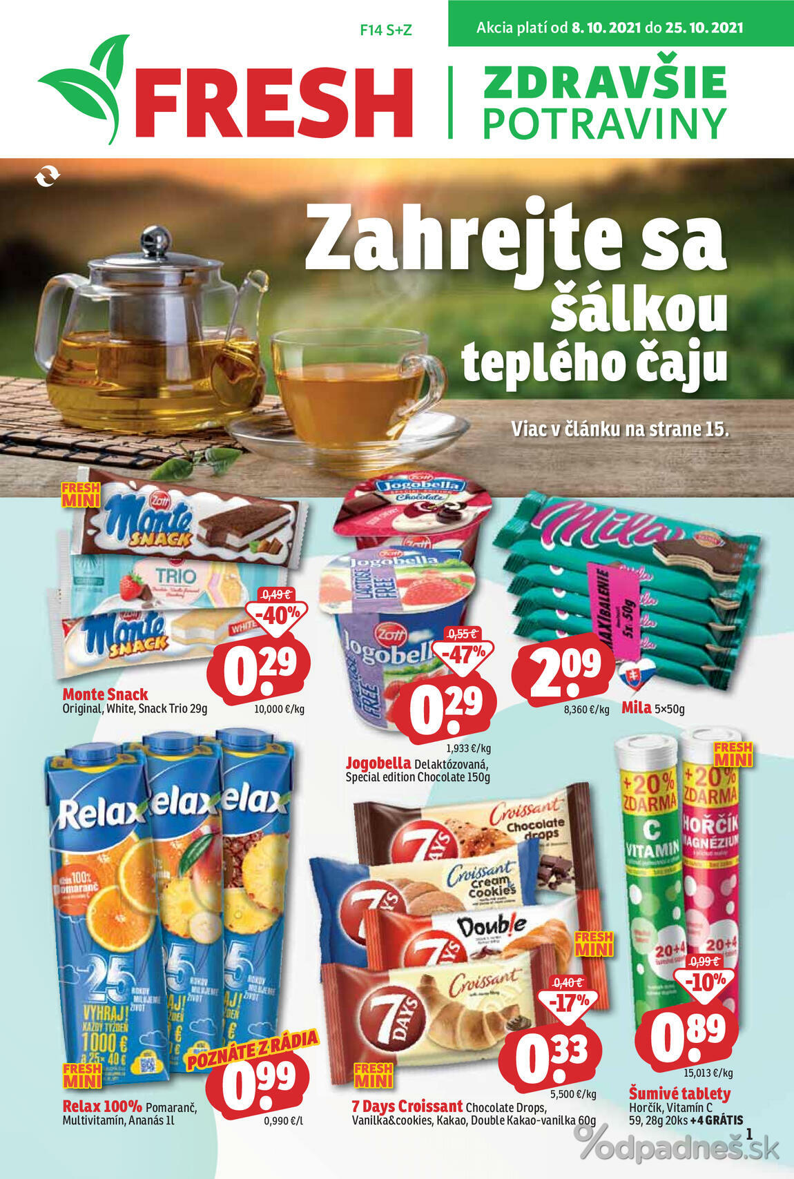 1. stránka Fresh letáku