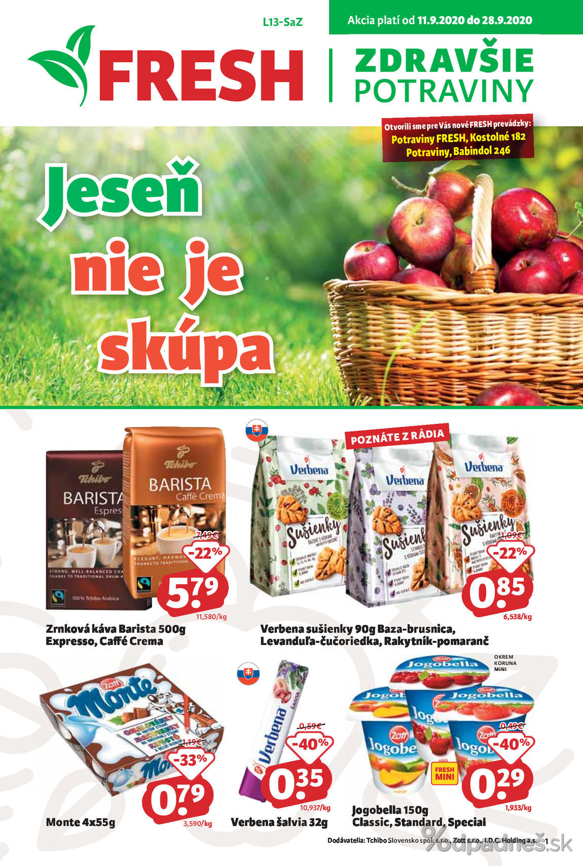 1. stránka Fresh letáku