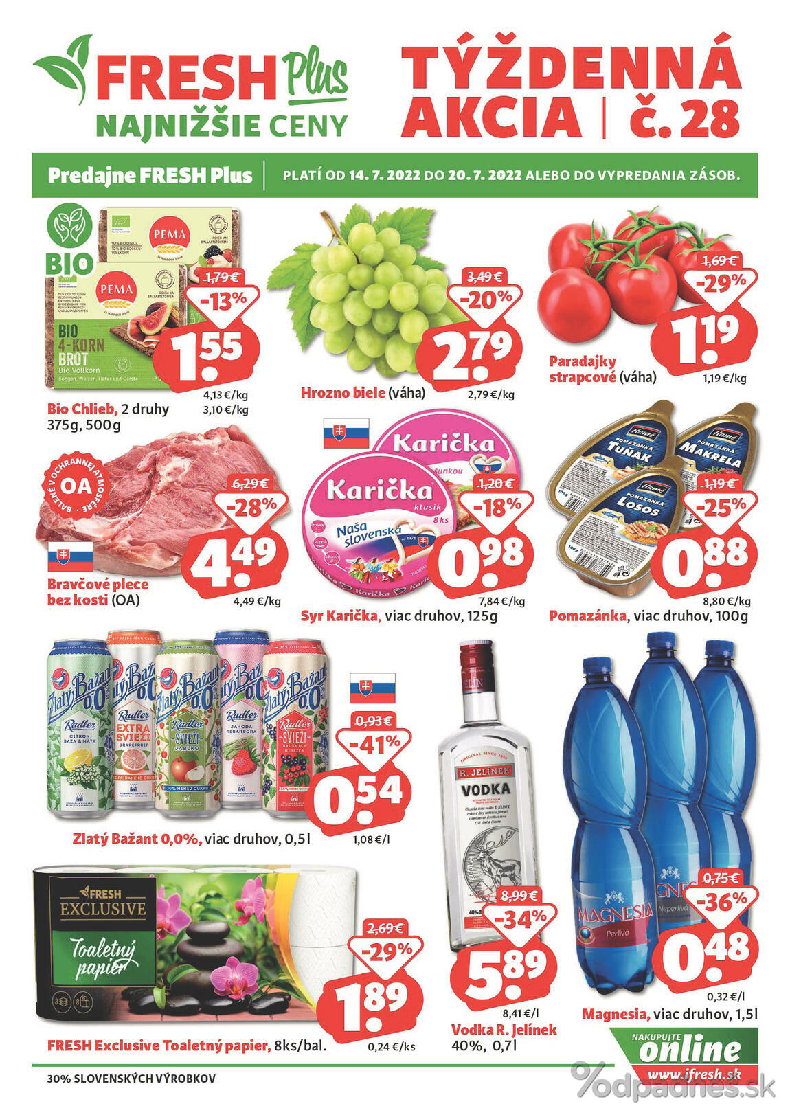 1. stránka Fresh letáku
