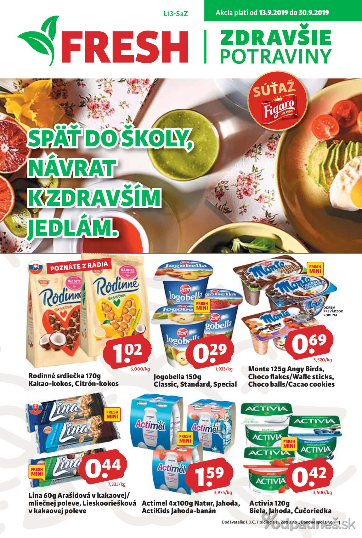 1. stránka Fresh letáku
