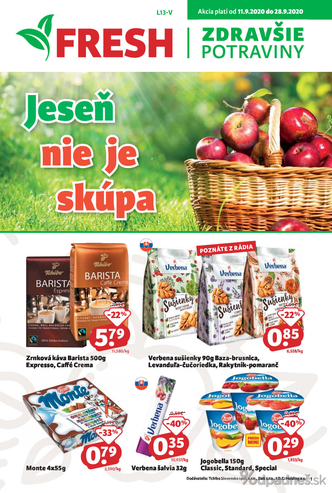 1. stránka Fresh letáku