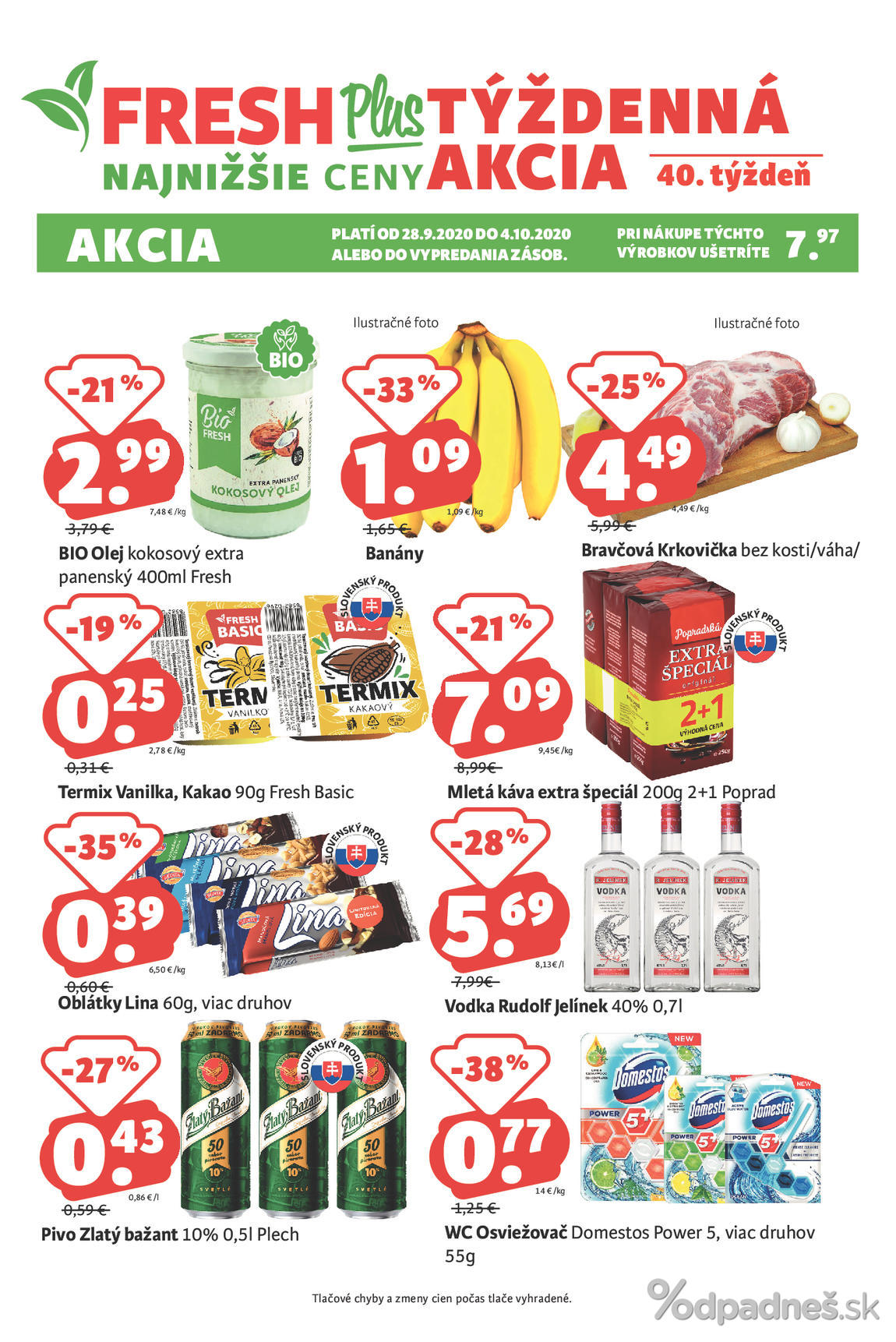 1. stránka Fresh letáku