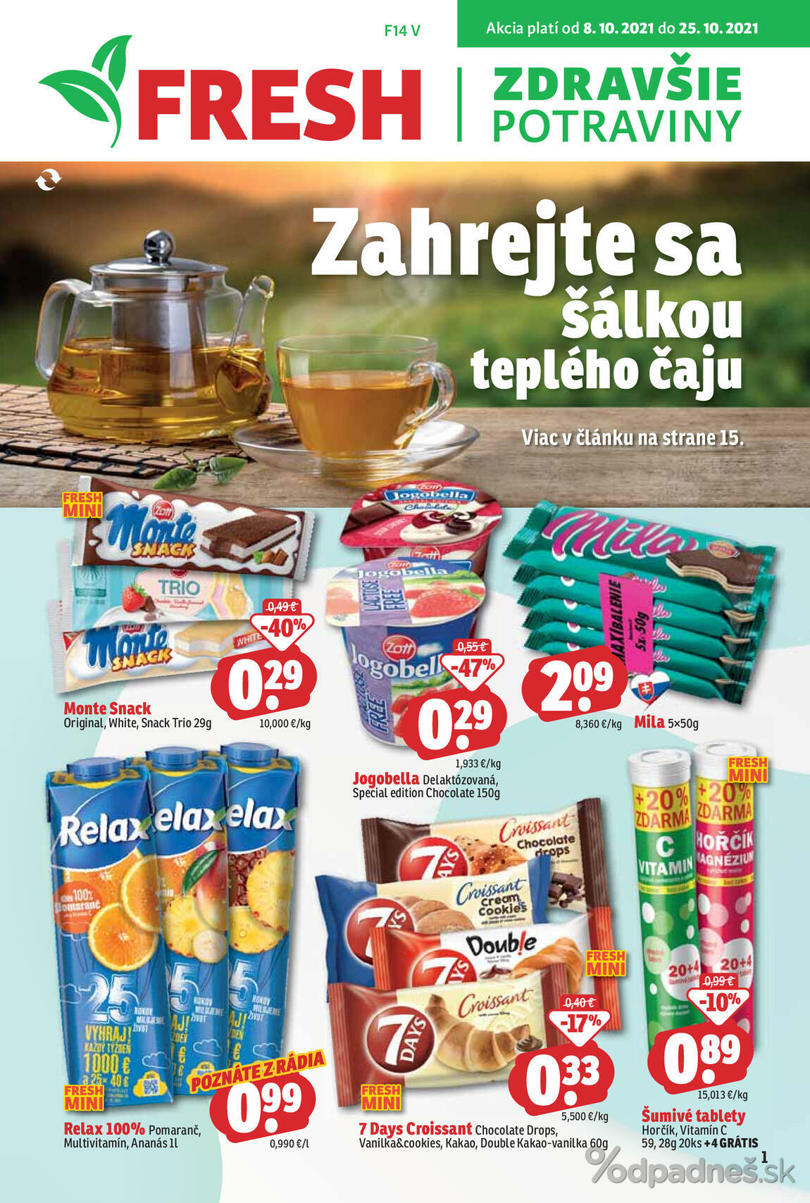1. stránka Fresh letáku
