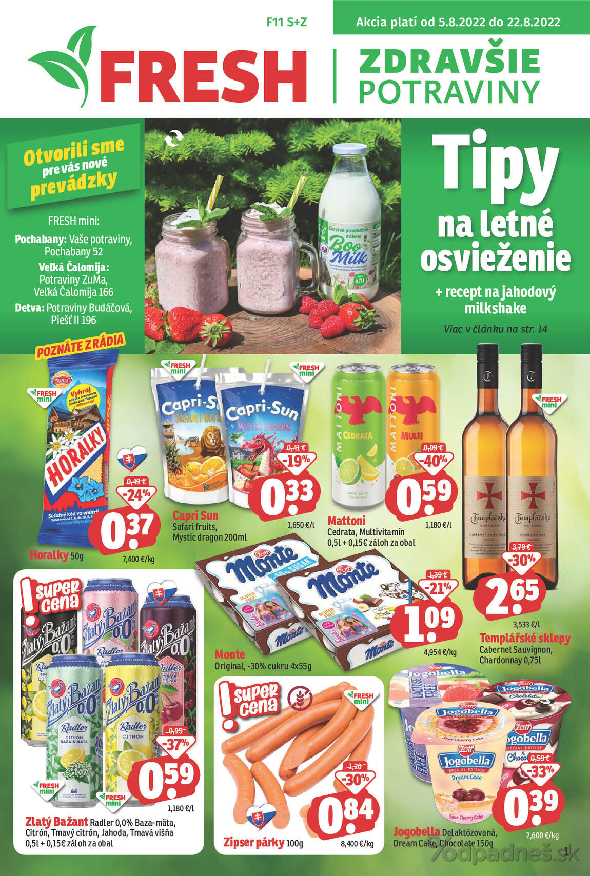 1. stránka Fresh letáku