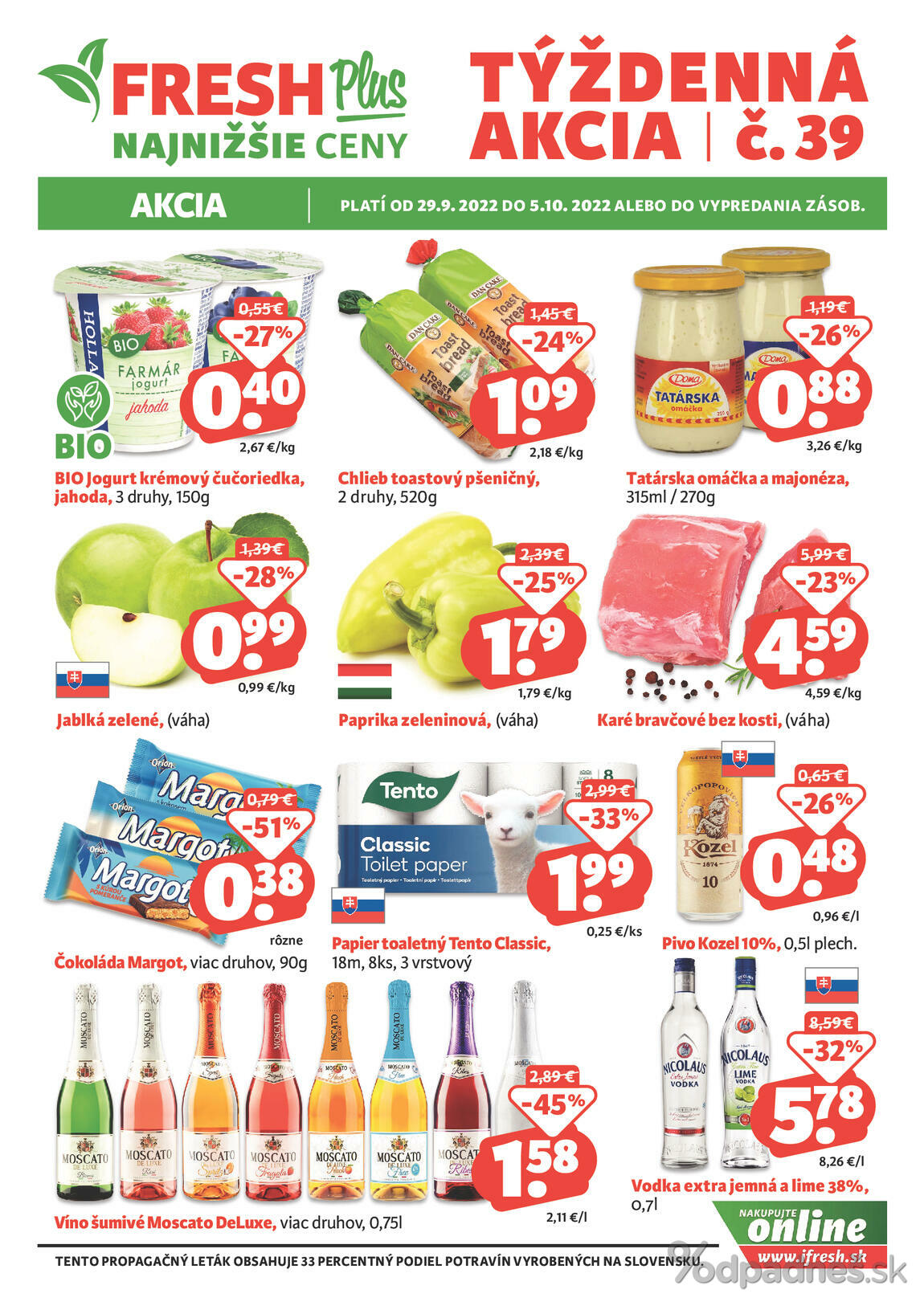 1. stránka Fresh letáku