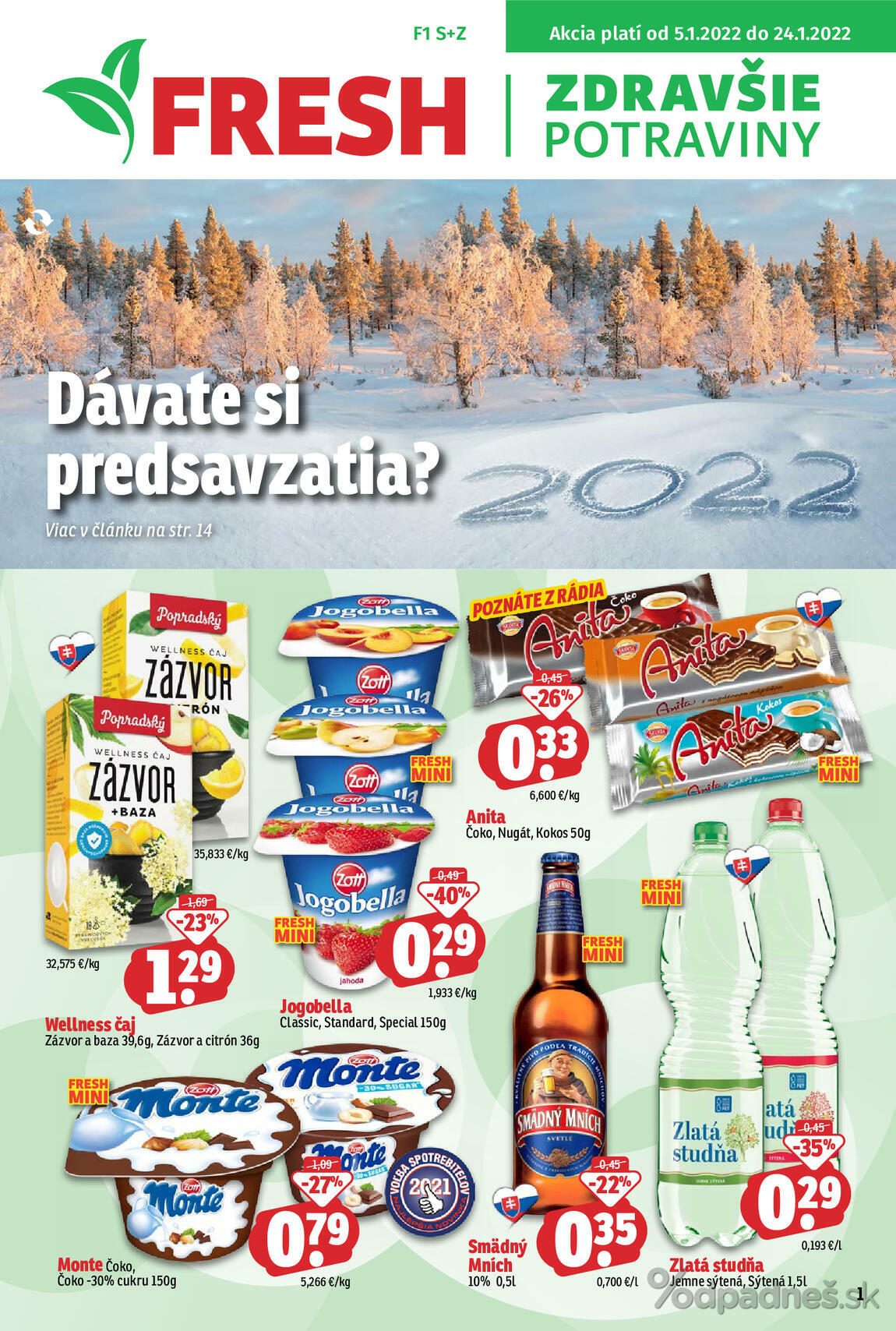 1. stránka Fresh letáku