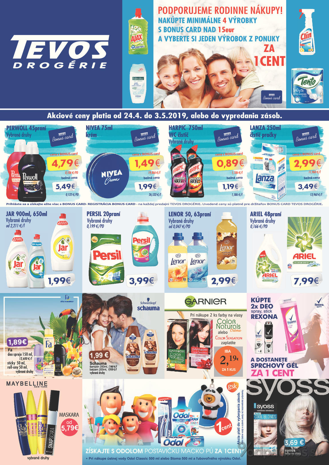 1. stránka Tevos letáku