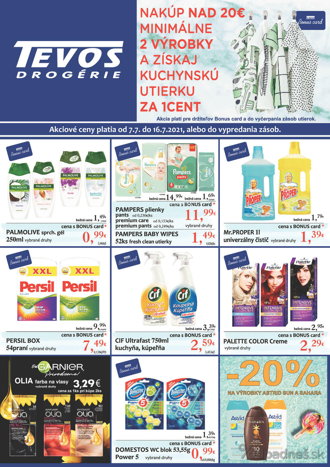 1. stránka Tevos letáku