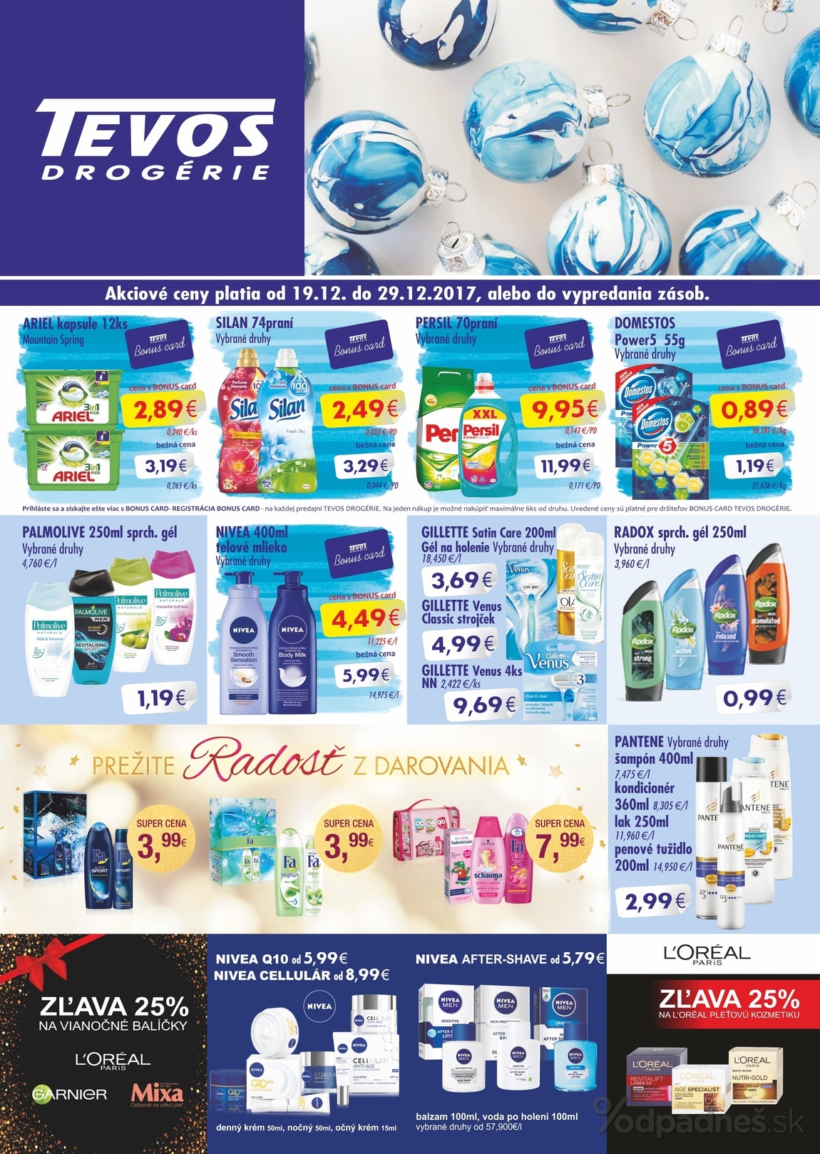 1. stránka Tevos letáku