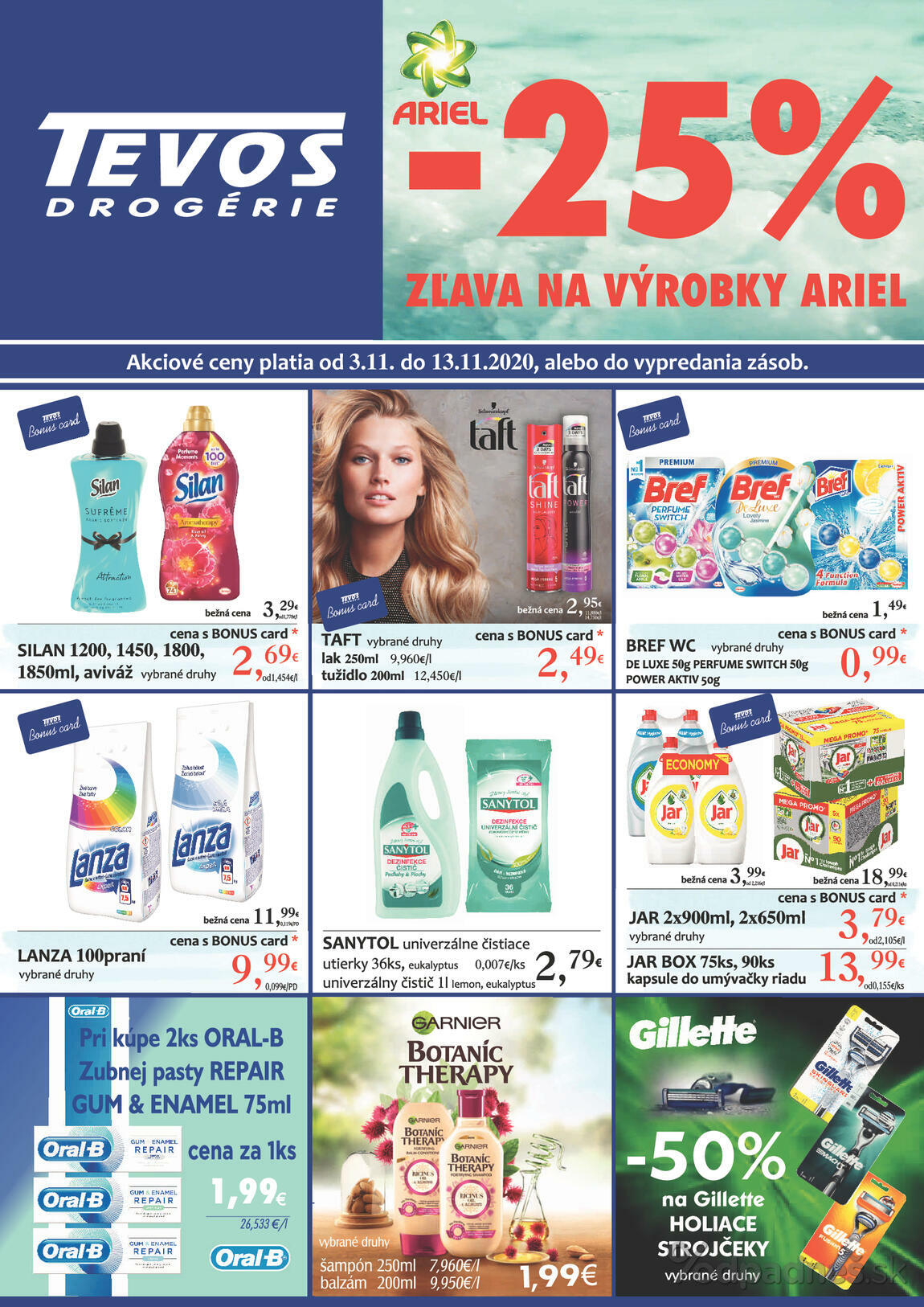 1. stránka Tevos letáku
