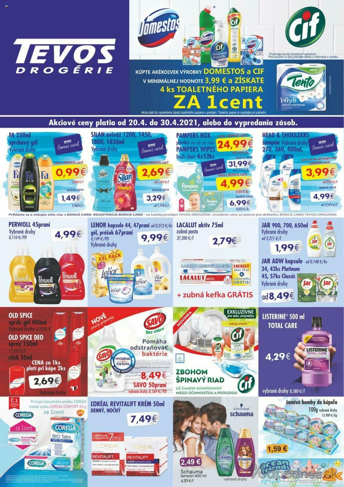 1. stránka Tevos letáku