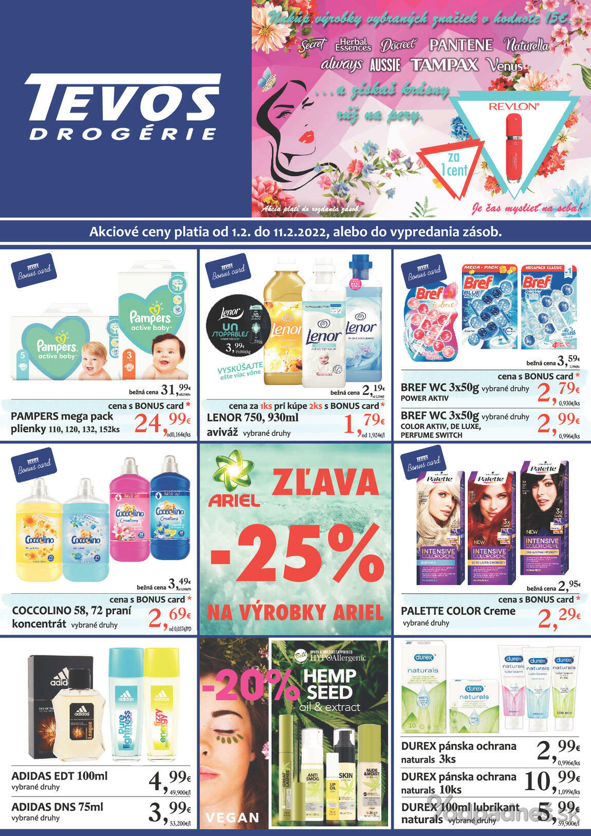 1. stránka Tevos letáku