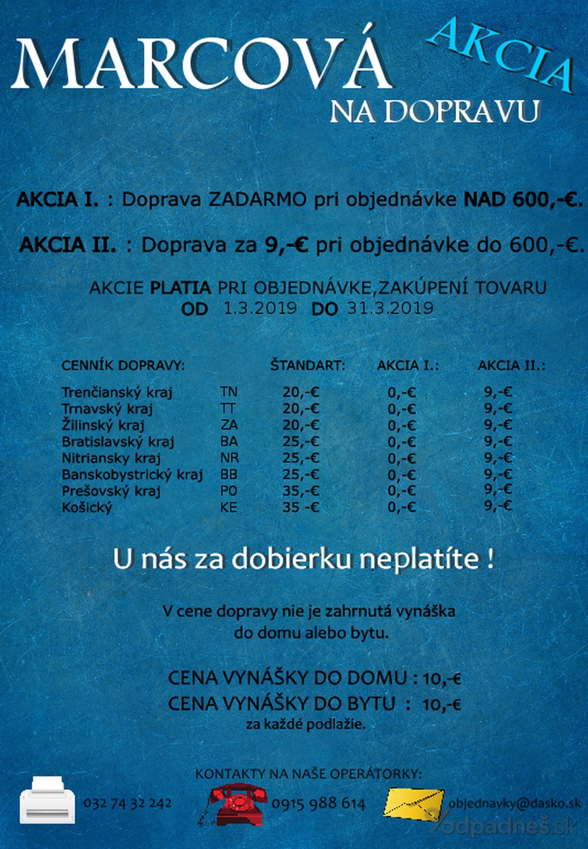 1. stránka Daško nábytok letáku