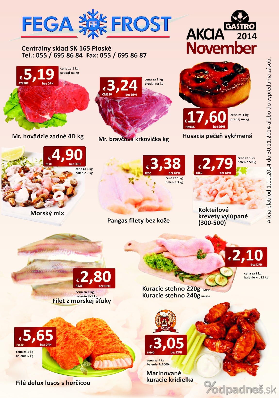 1. stránka Fega Food letáku