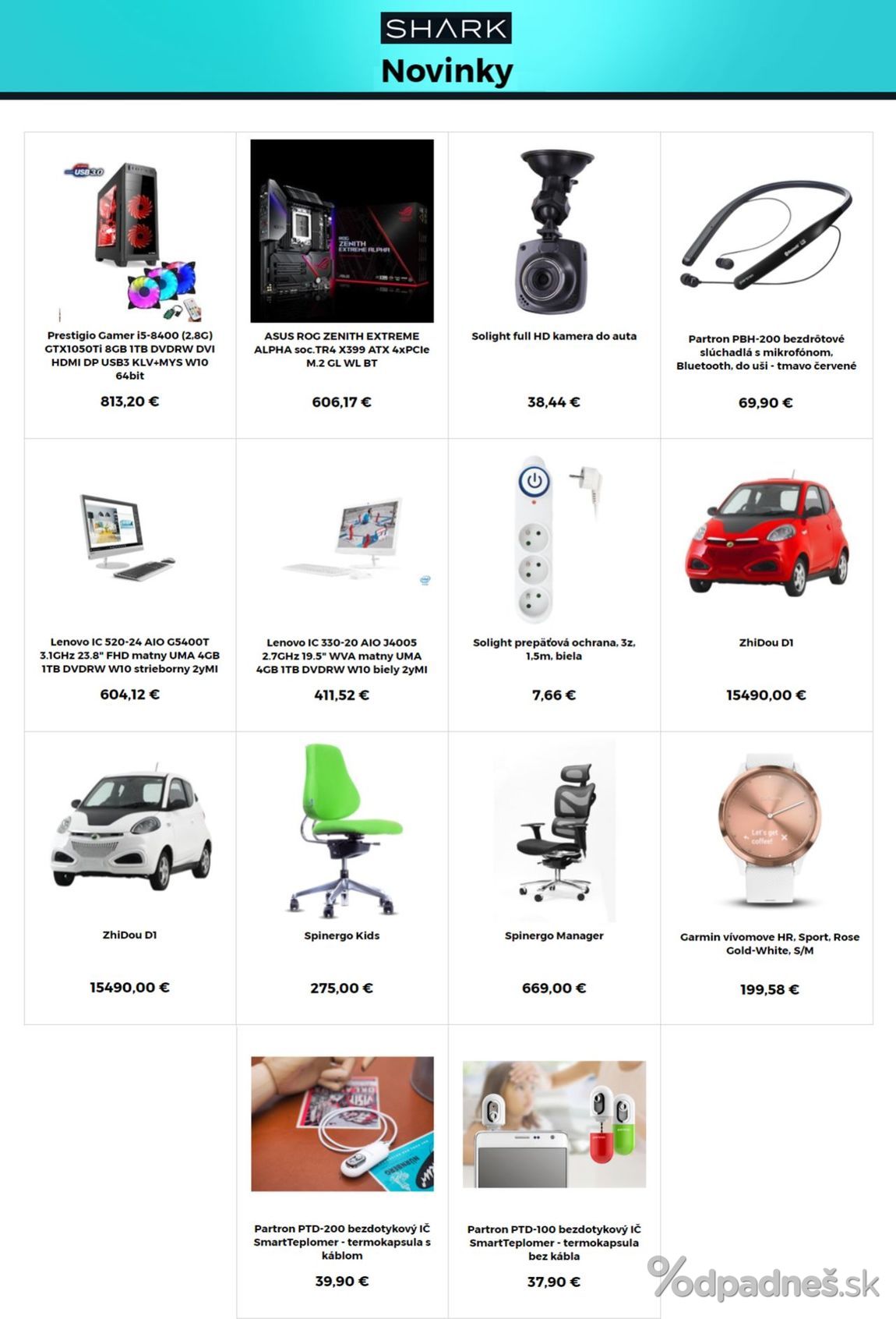 1. stránka Shark letáku
