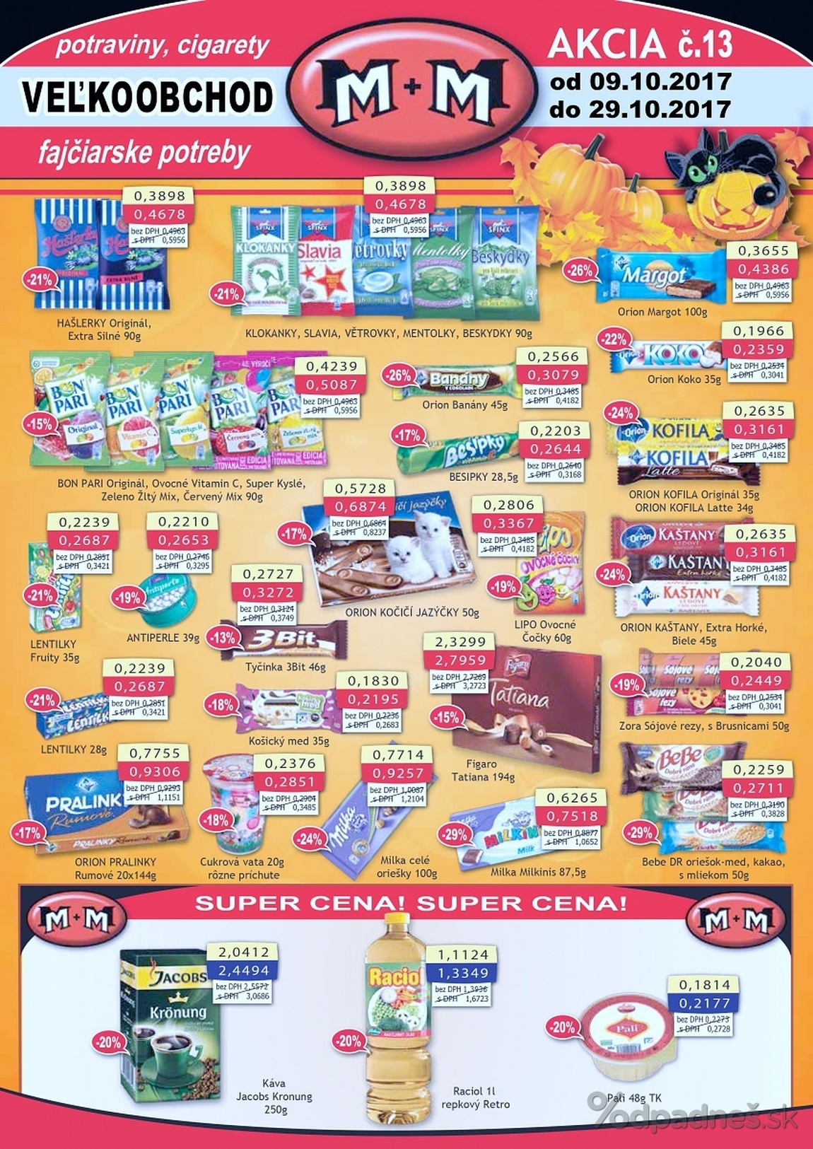 1. stránka M + M letáku