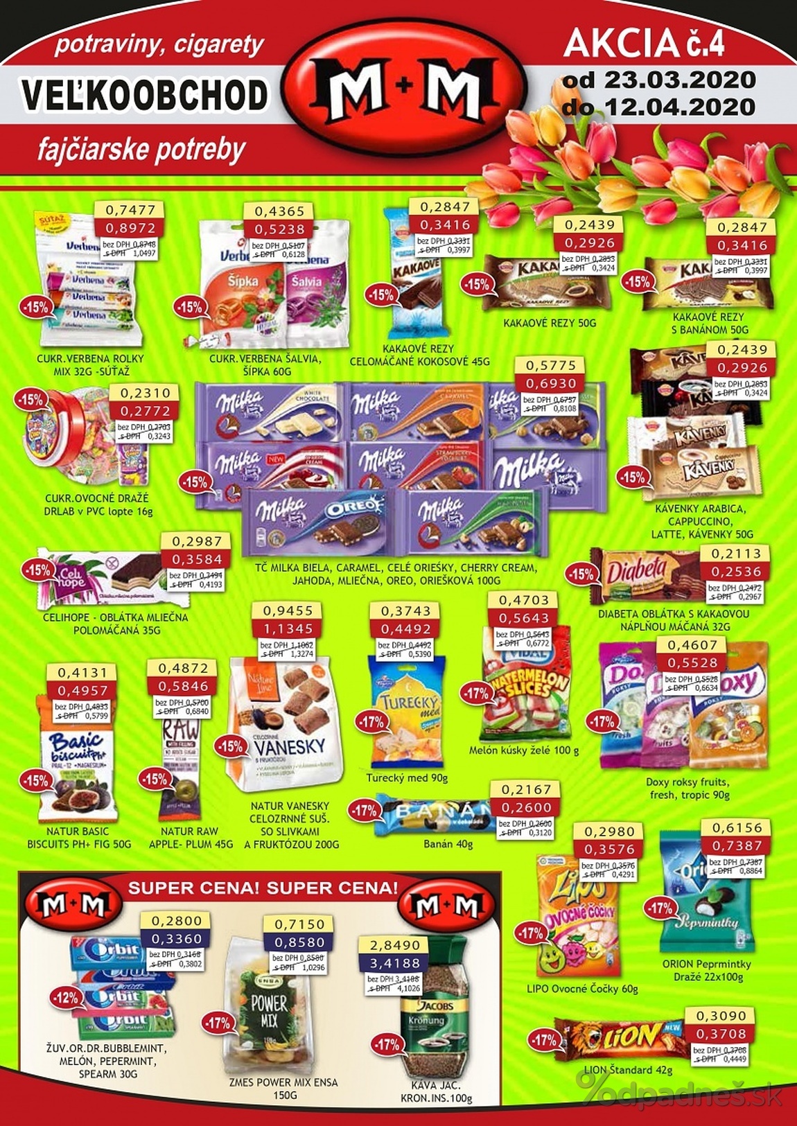 1. stránka M + M letáku