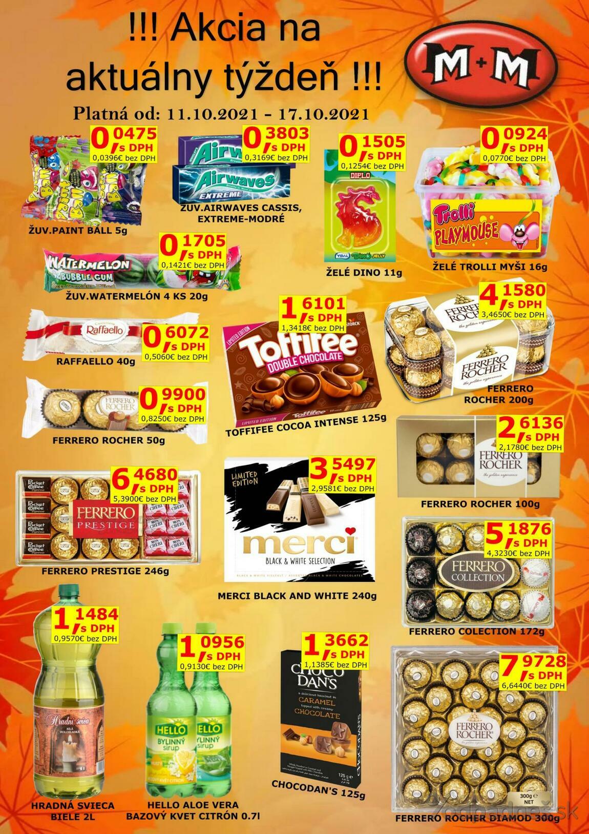 1. stránka M + M letáku