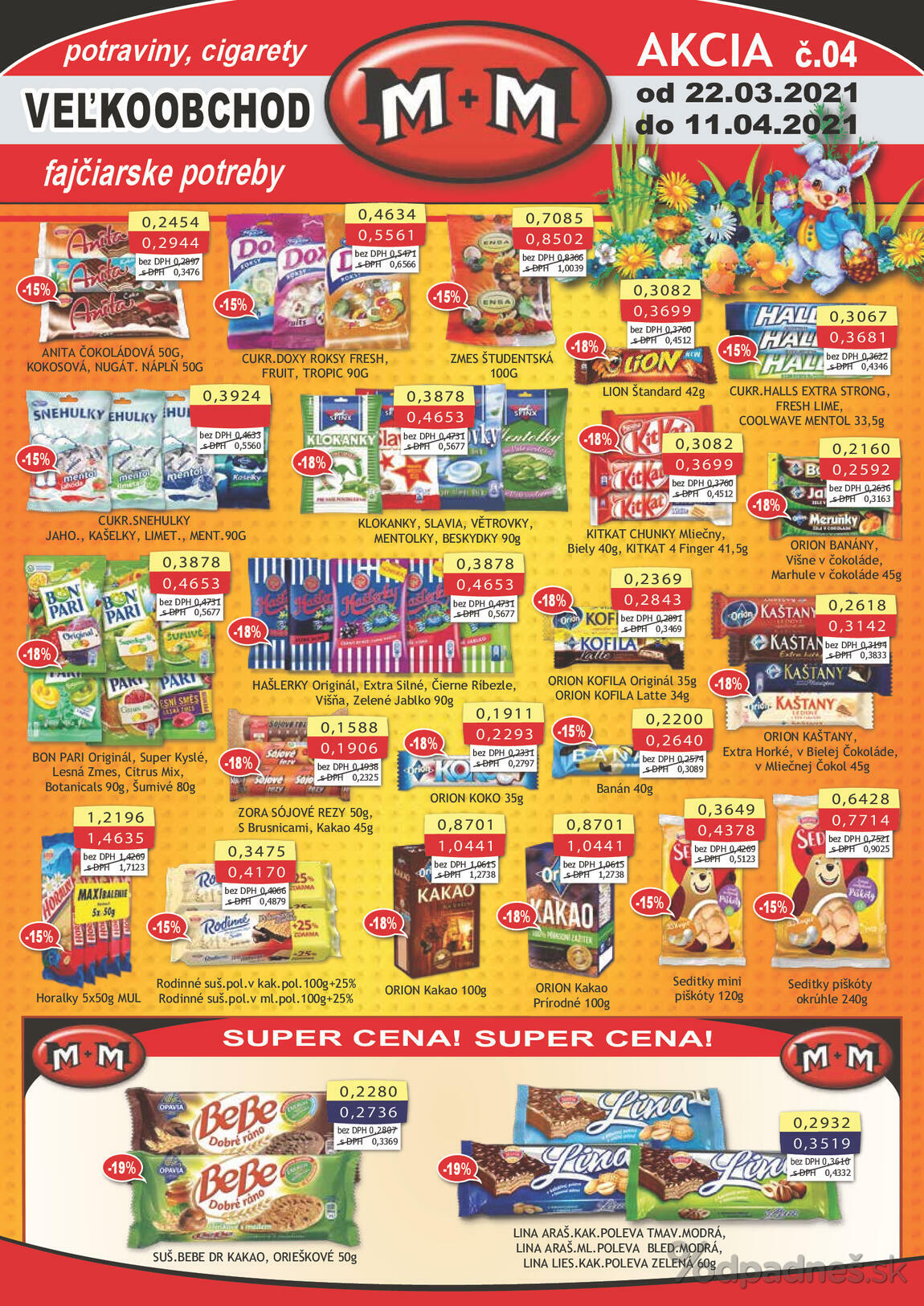 1. stránka M + M letáku