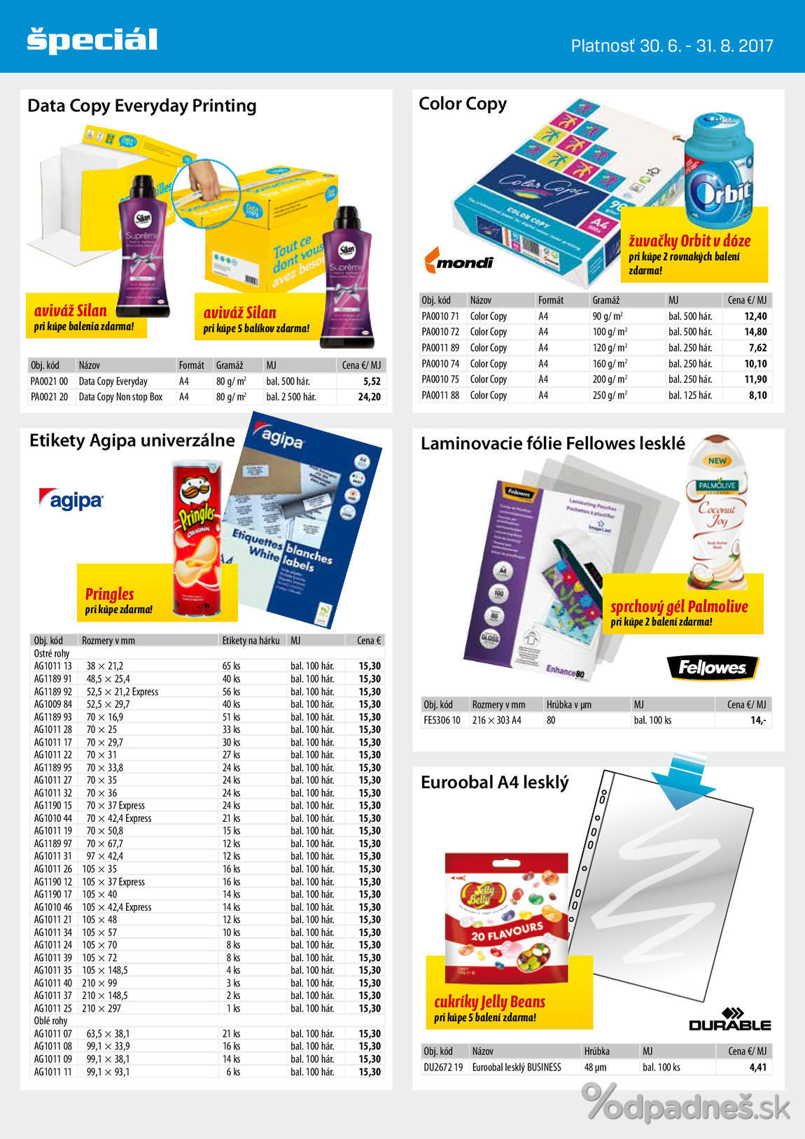 1. stránka Lamitec letáku