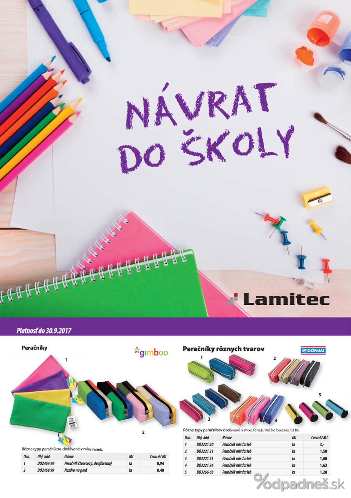 1. stránka Lamitec letáku