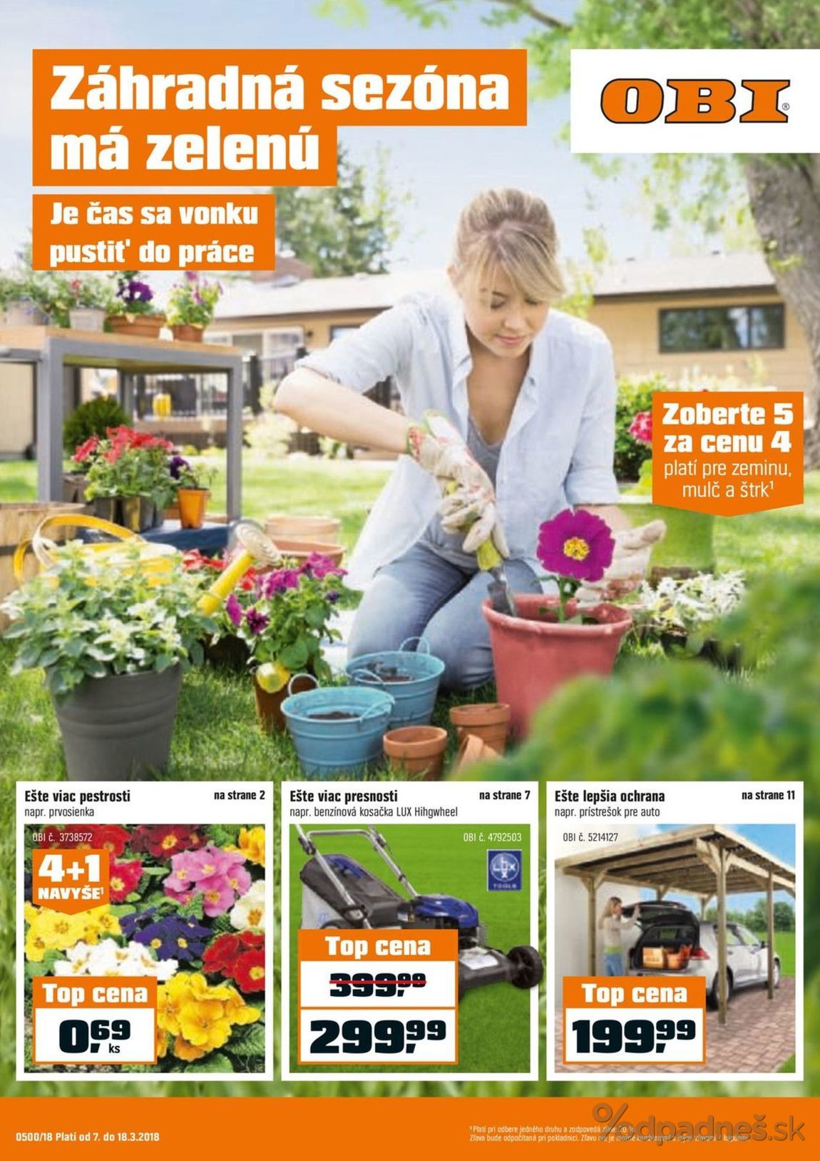 1. stránka OBI letáku