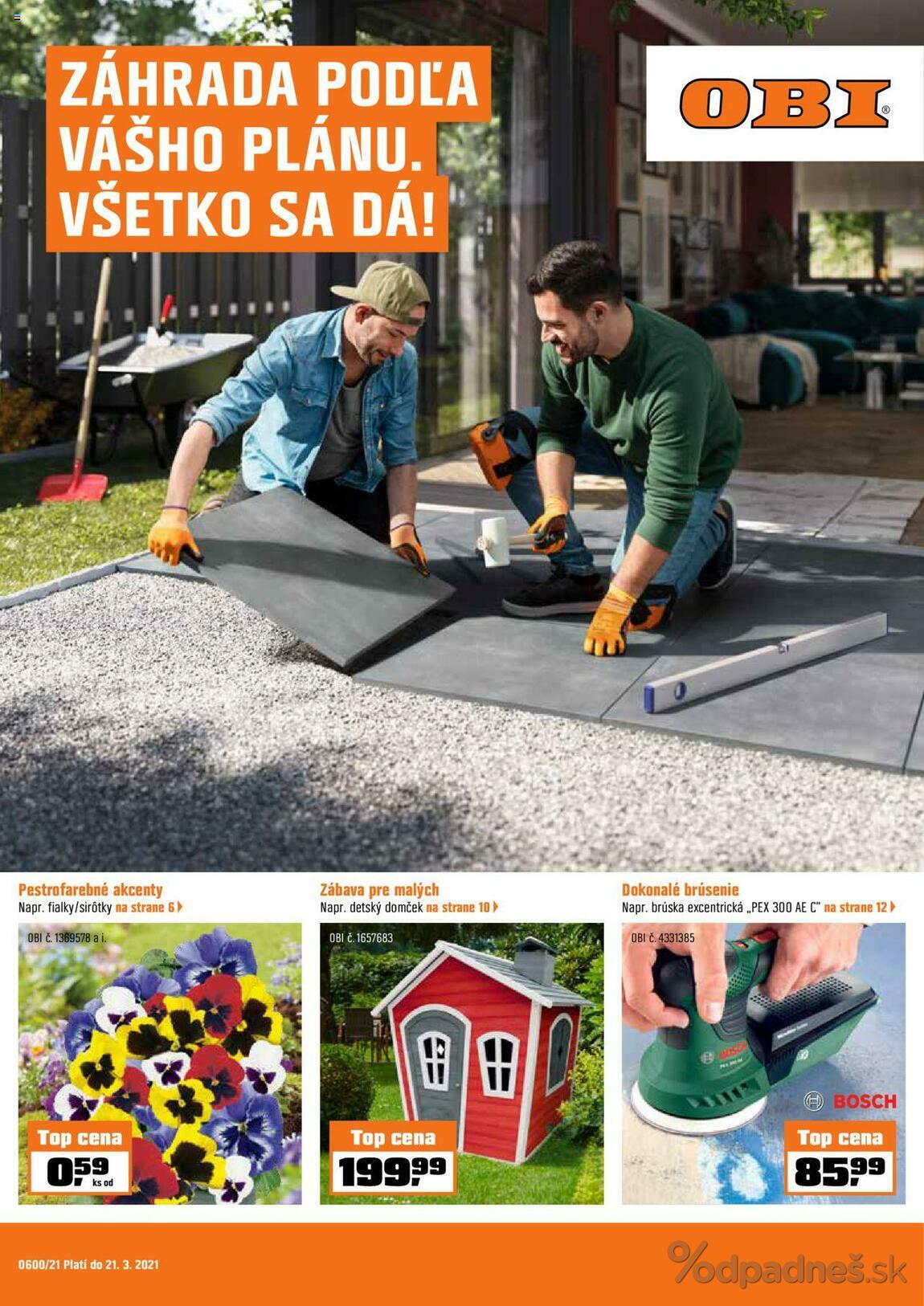 1. stránka OBI letáku