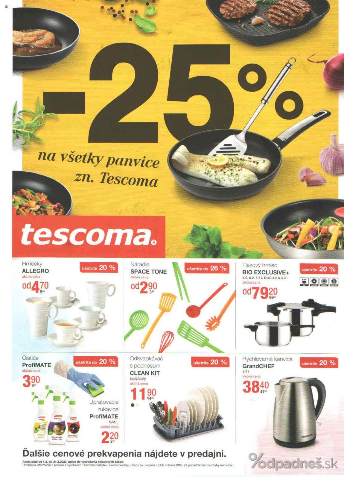 1. stránka Tescoma letáku